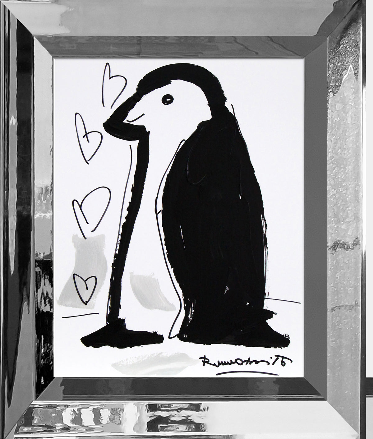 thomas collection penguin original drawing  artistic colorful design collectible