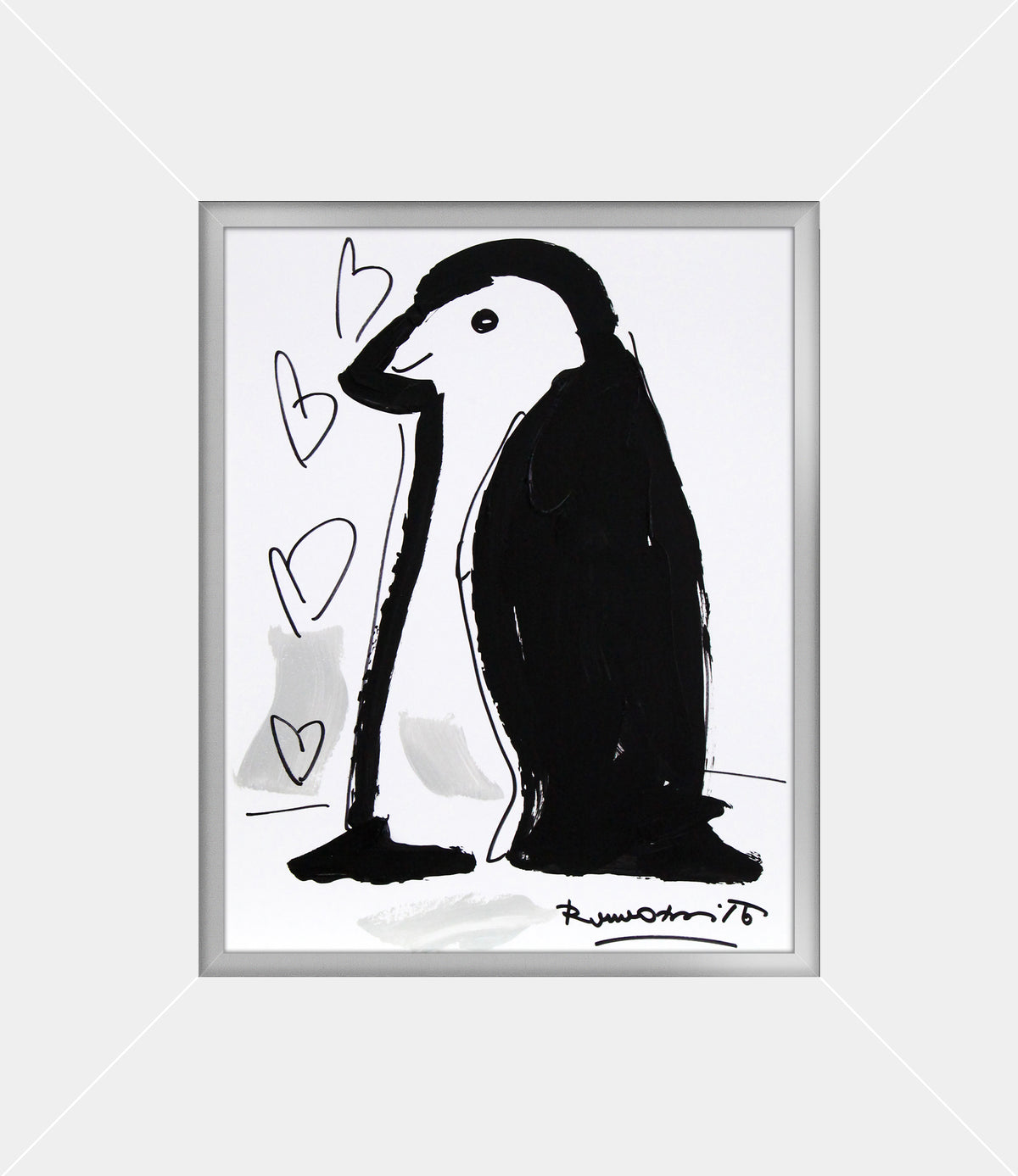 thomas collection penguin original drawing  colorful decorative collectible gift idea