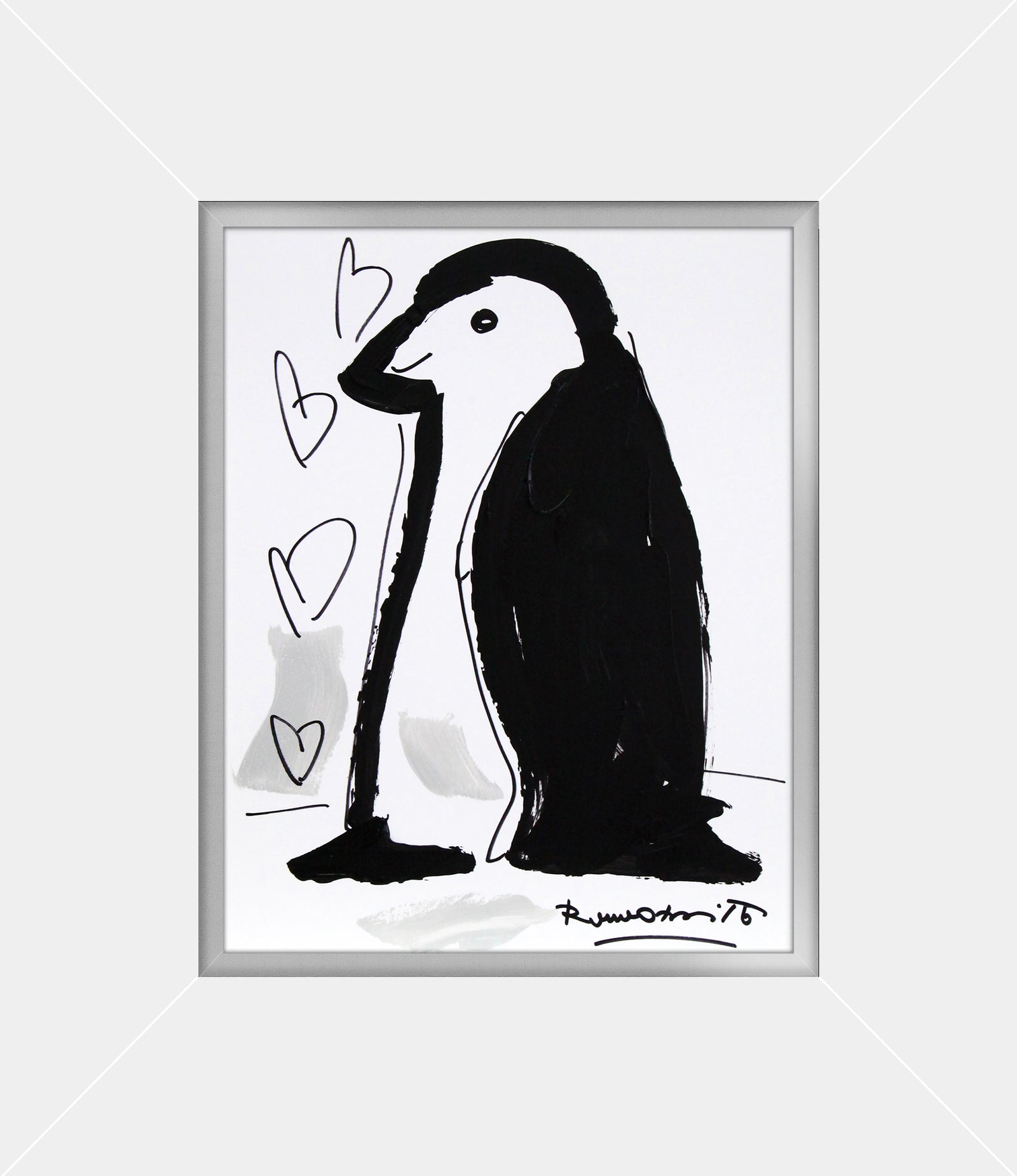 thomas collection penguin original drawing  colorful decorative collectible gift idea