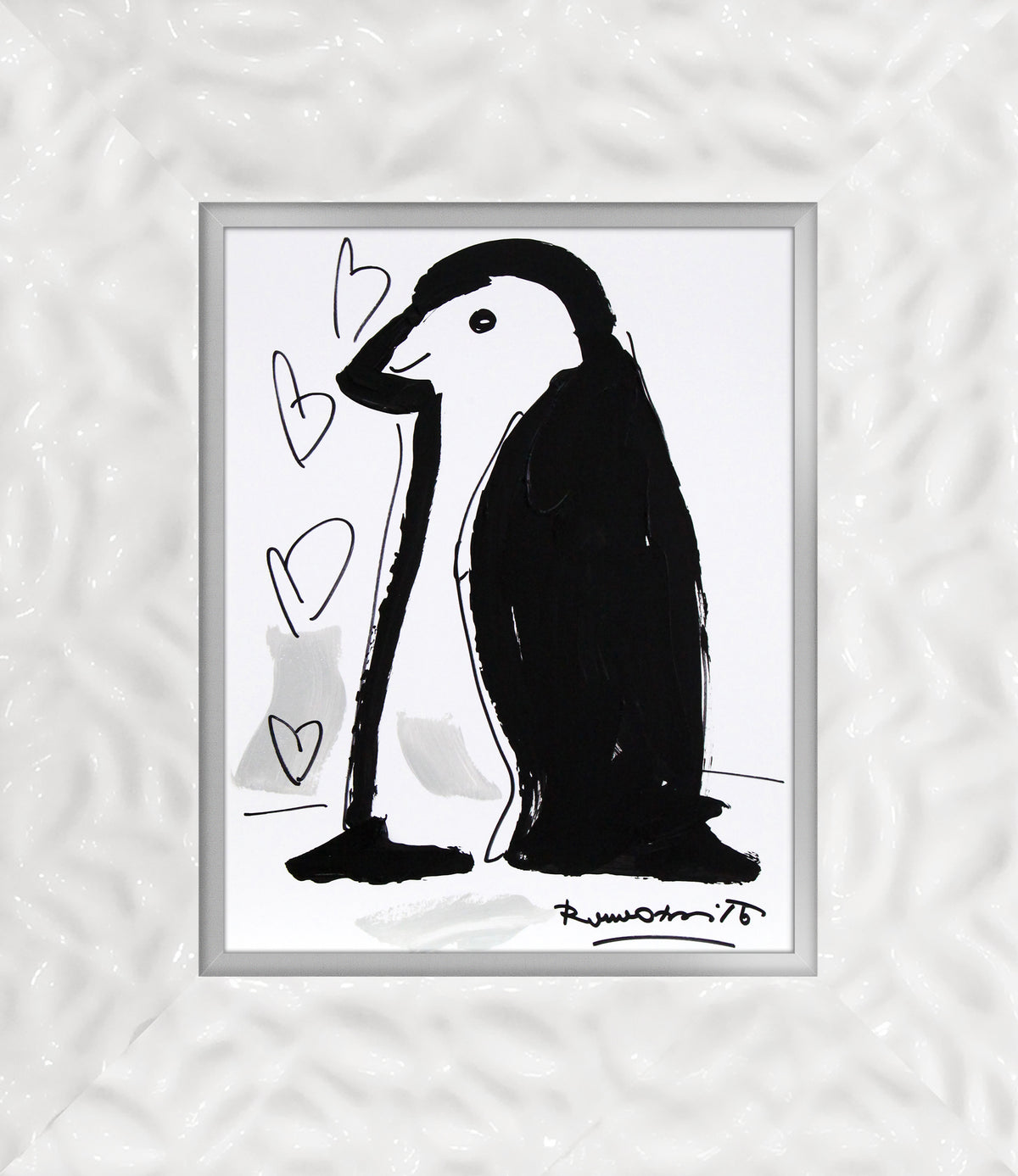 thomas collection penguin original drawing  colorful decorative collectible gift idea