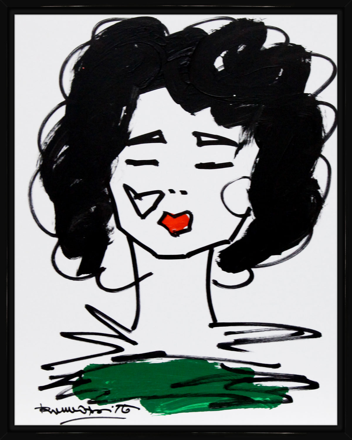 Romero Britto love collection original drawing  contemporary pop art piece