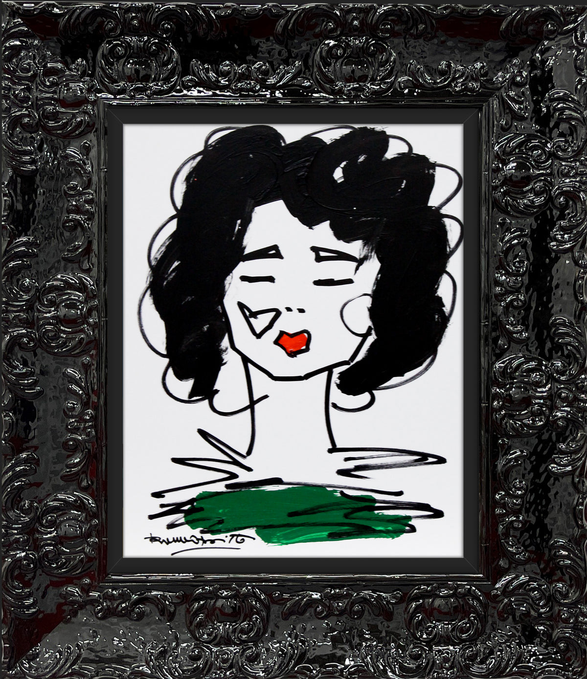 Romero Britto love collection original drawing  contemporary pop art piece