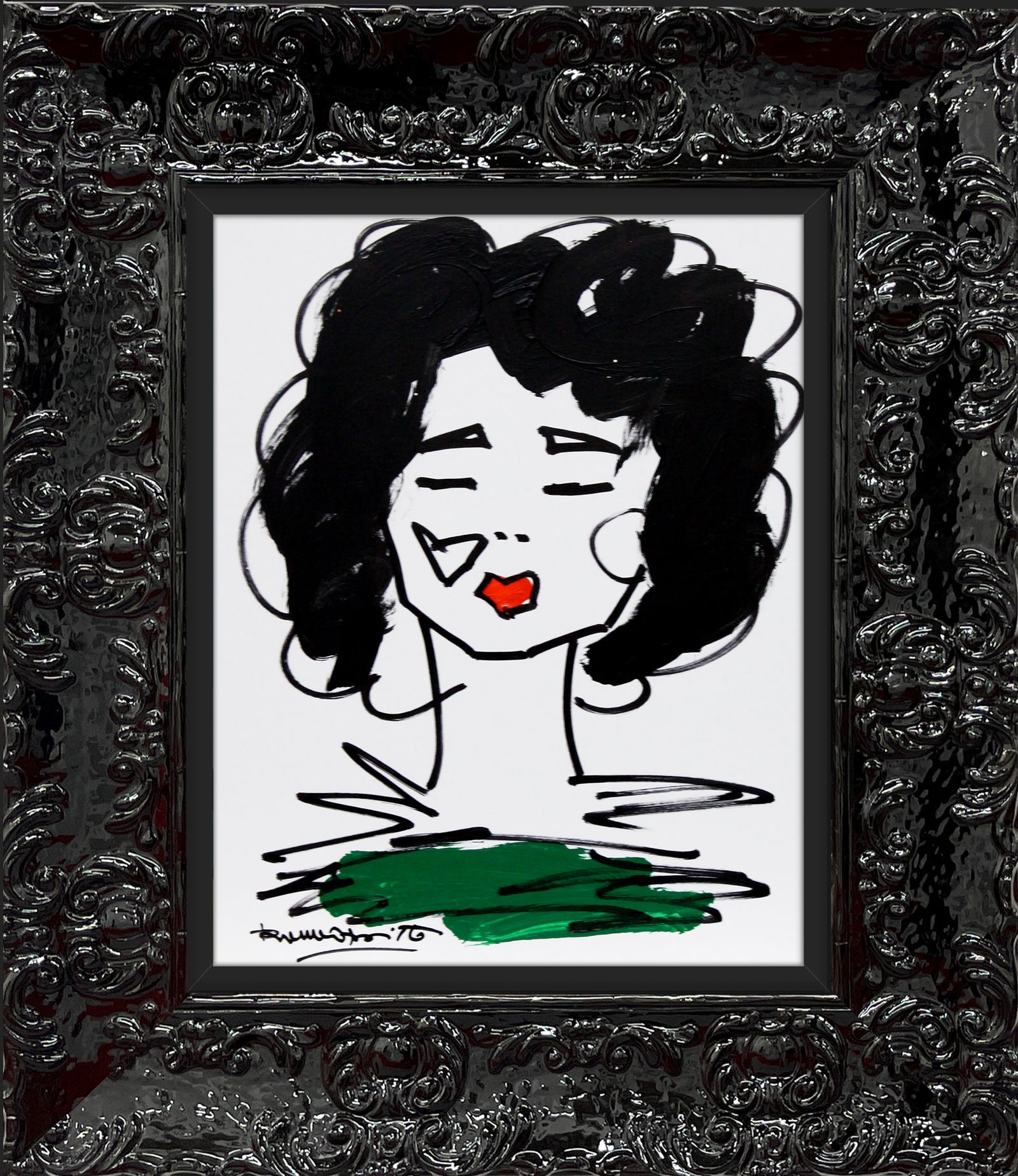 Romero Britto love collection original drawing  contemporary pop art piece
