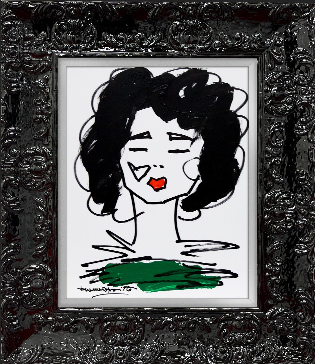 modern pop art love collection original drawing  vibrant home decor