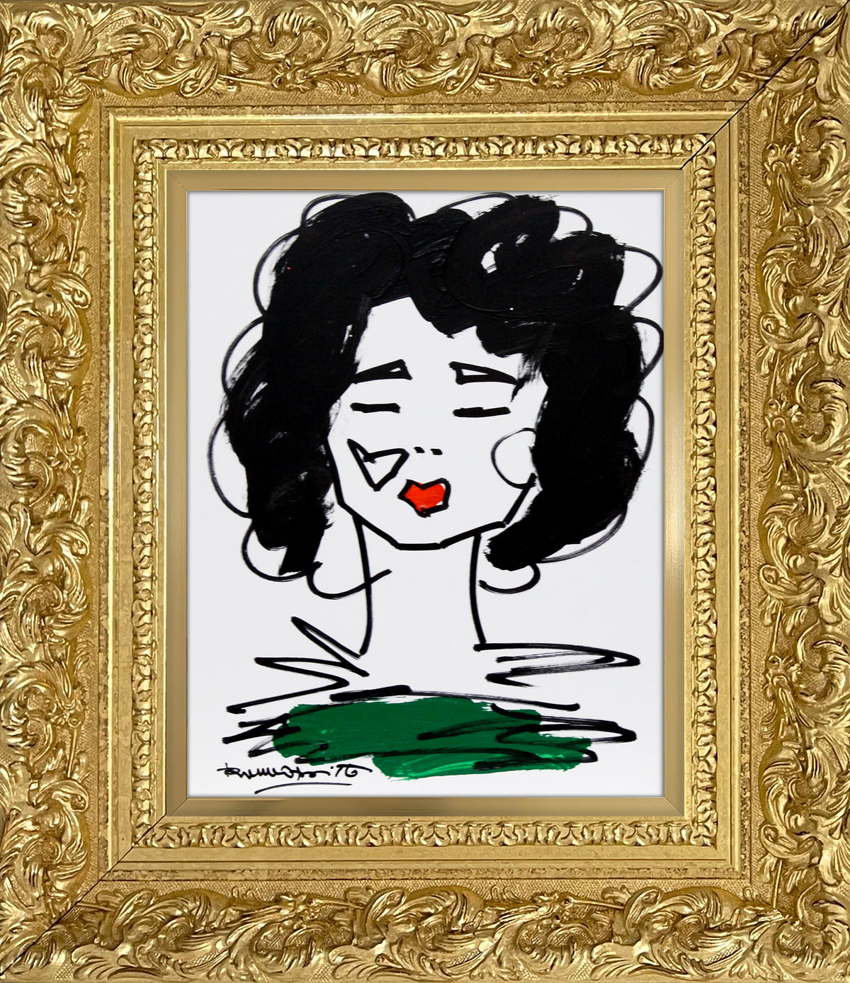 modern pop art love collection original drawing  vibrant home decor
