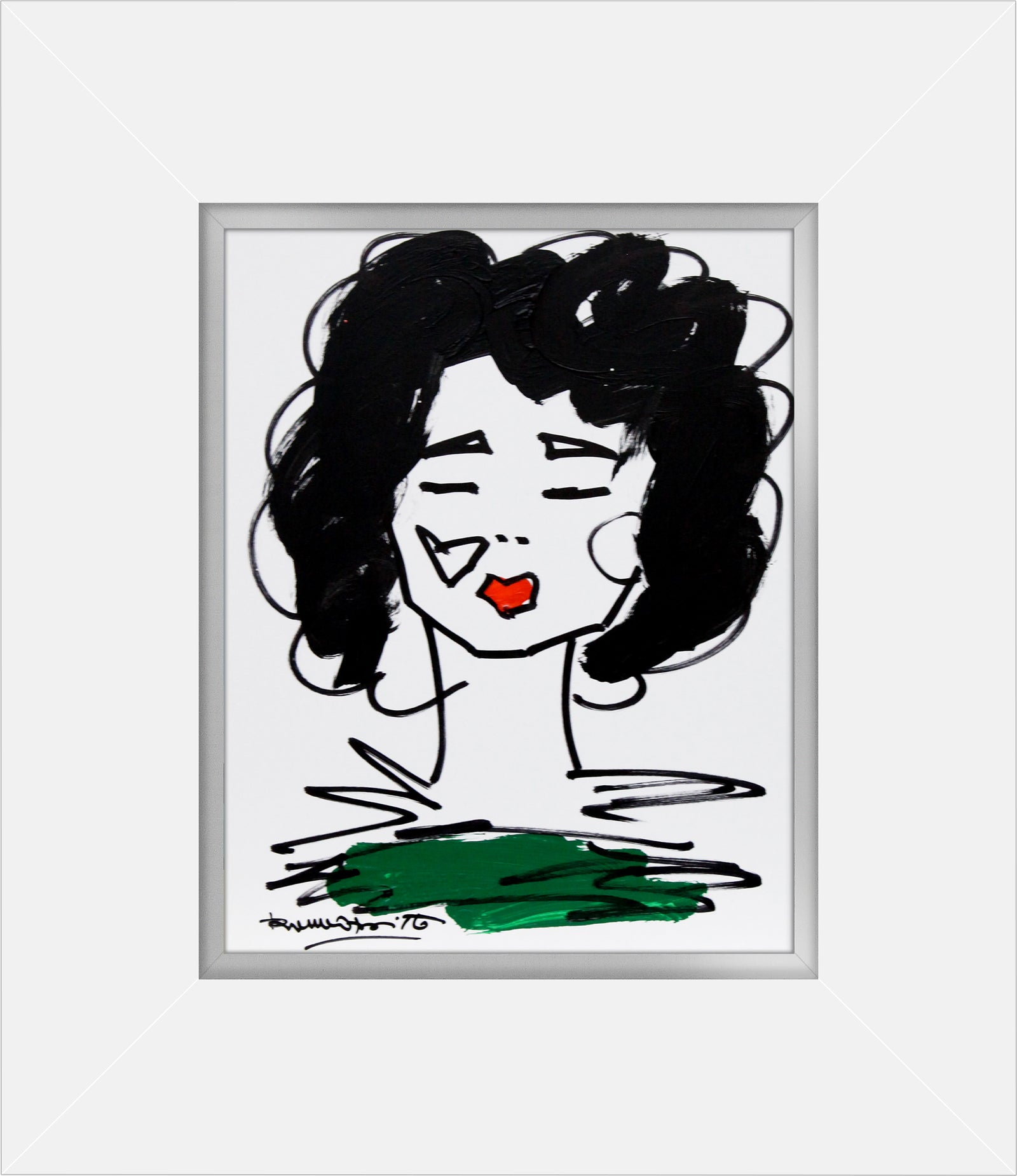 love collection original drawing  artistic colorful design collectible