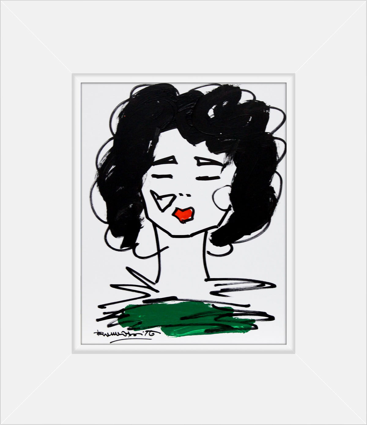 Romero Britto love collection original drawing  contemporary pop art piece