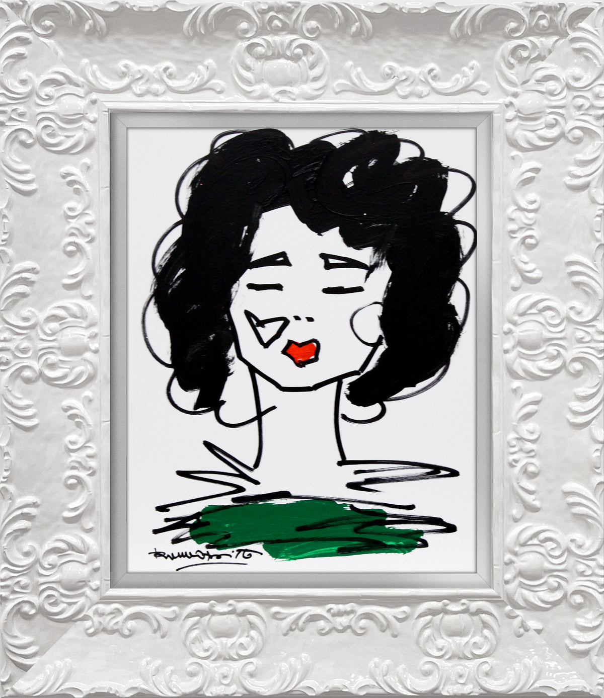 modern pop art love collection original drawing  vibrant home decor