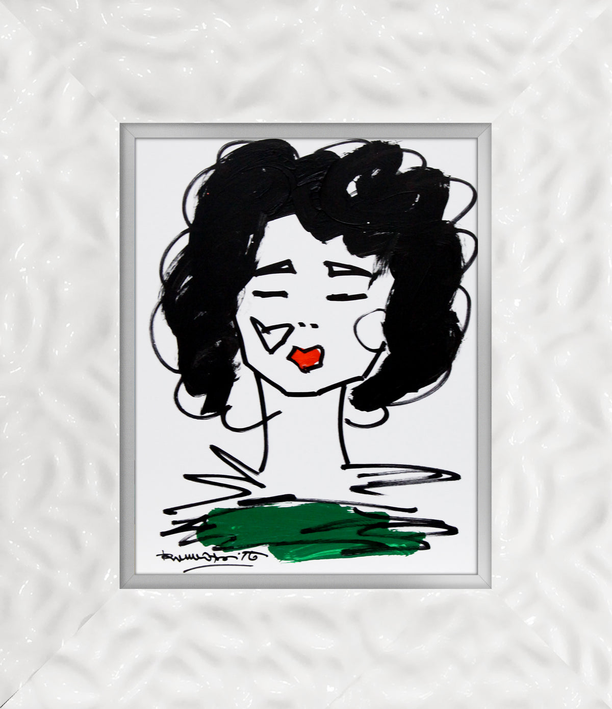 Romero Britto love collection original drawing  contemporary pop art piece