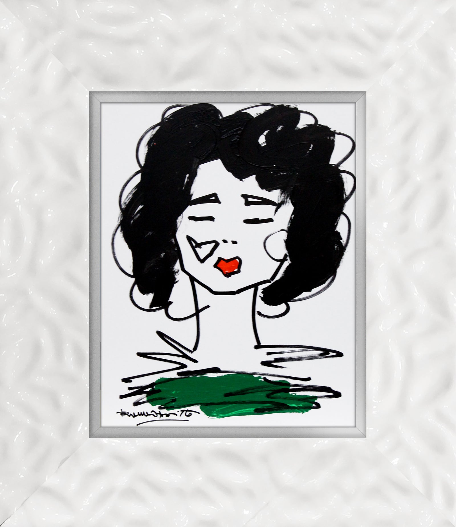 Romero Britto love collection original drawing  contemporary pop art piece