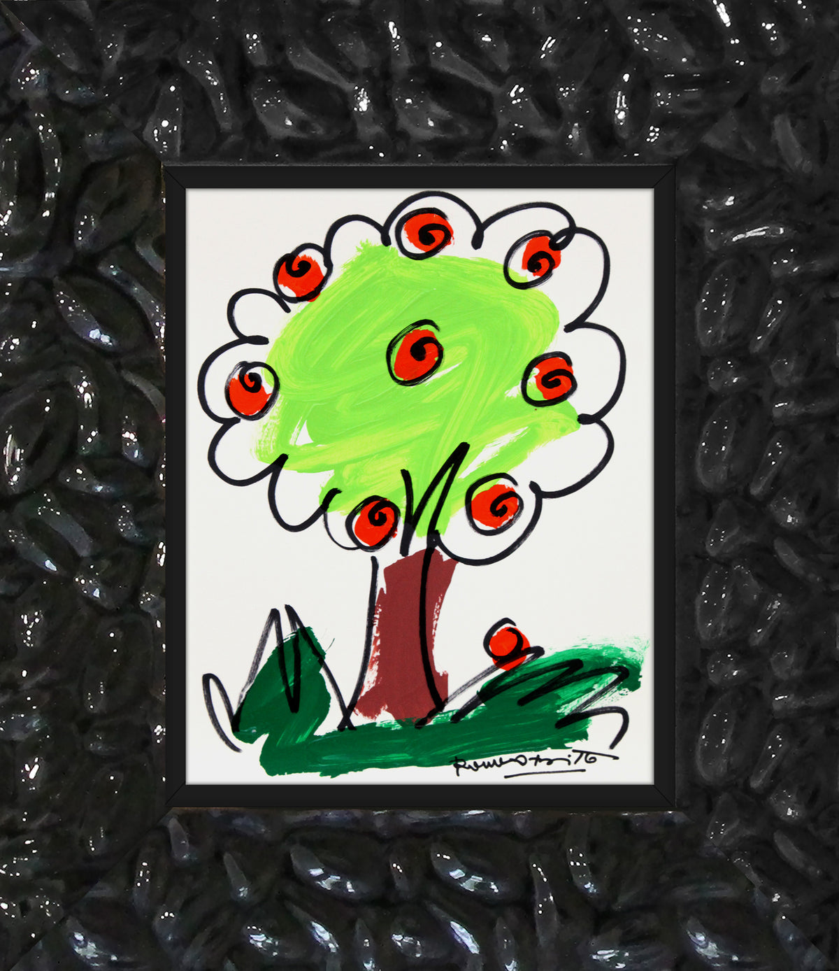 thomas collection tree original drawing  artistic colorful design collectible