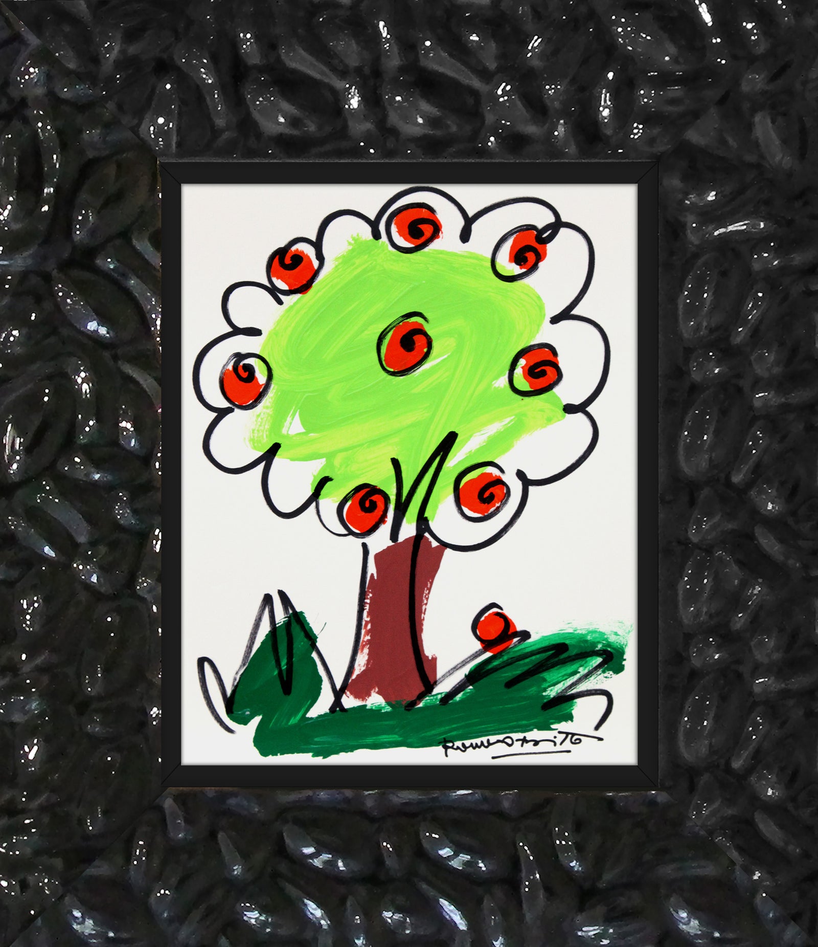 thomas collection tree original drawing  artistic colorful design collectible