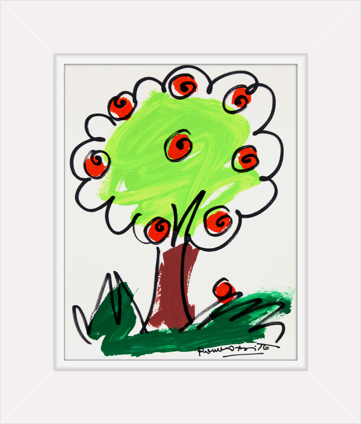 thomas collection tree original drawing  artistic colorful design collectible
