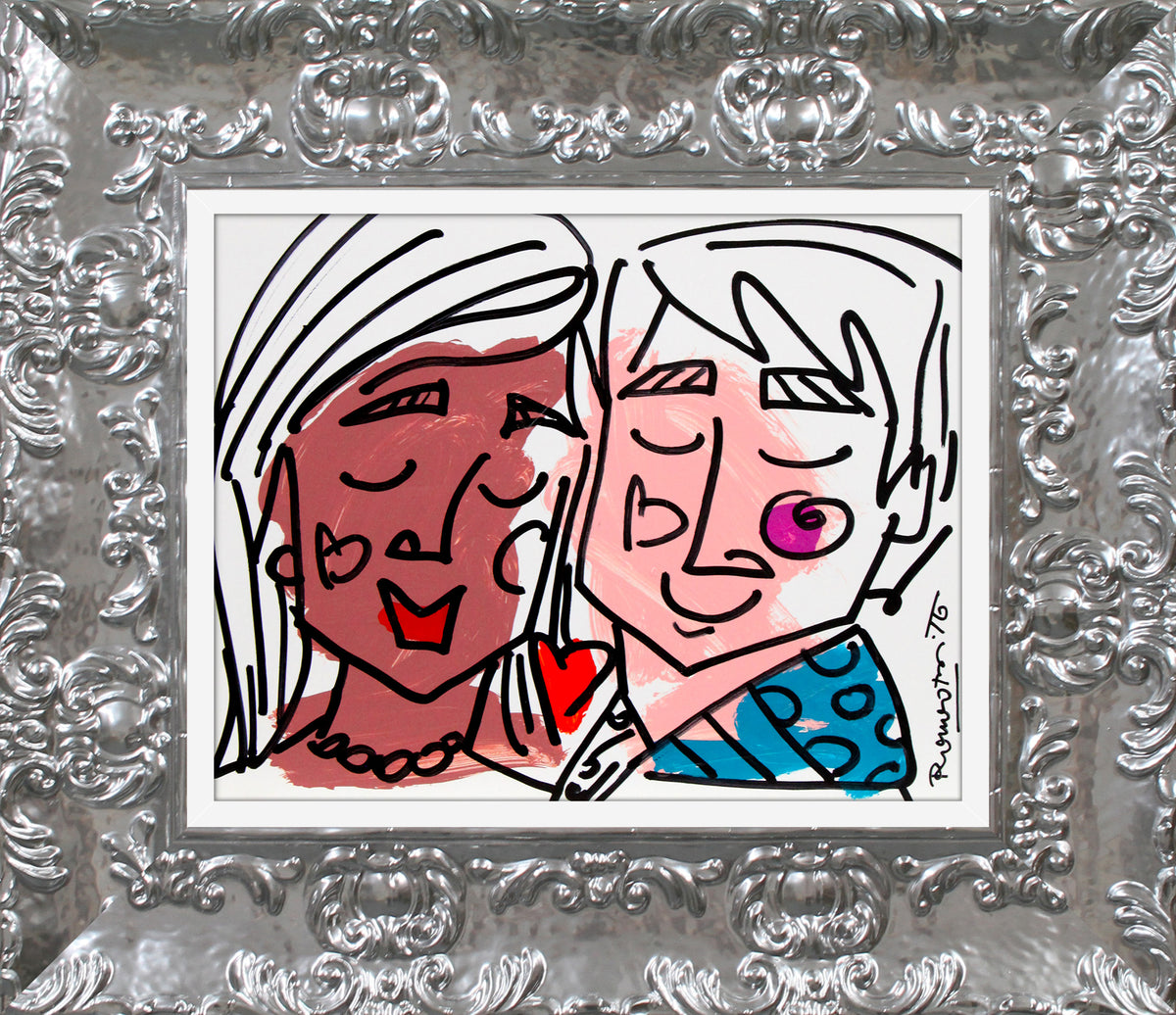 love collection original drawing  colorful decorative collectible gift idea