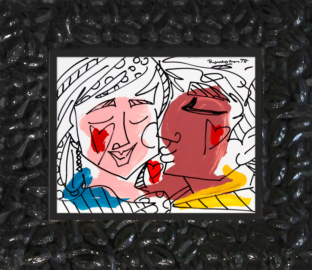 love collection original drawing  artistic colorful design collectible