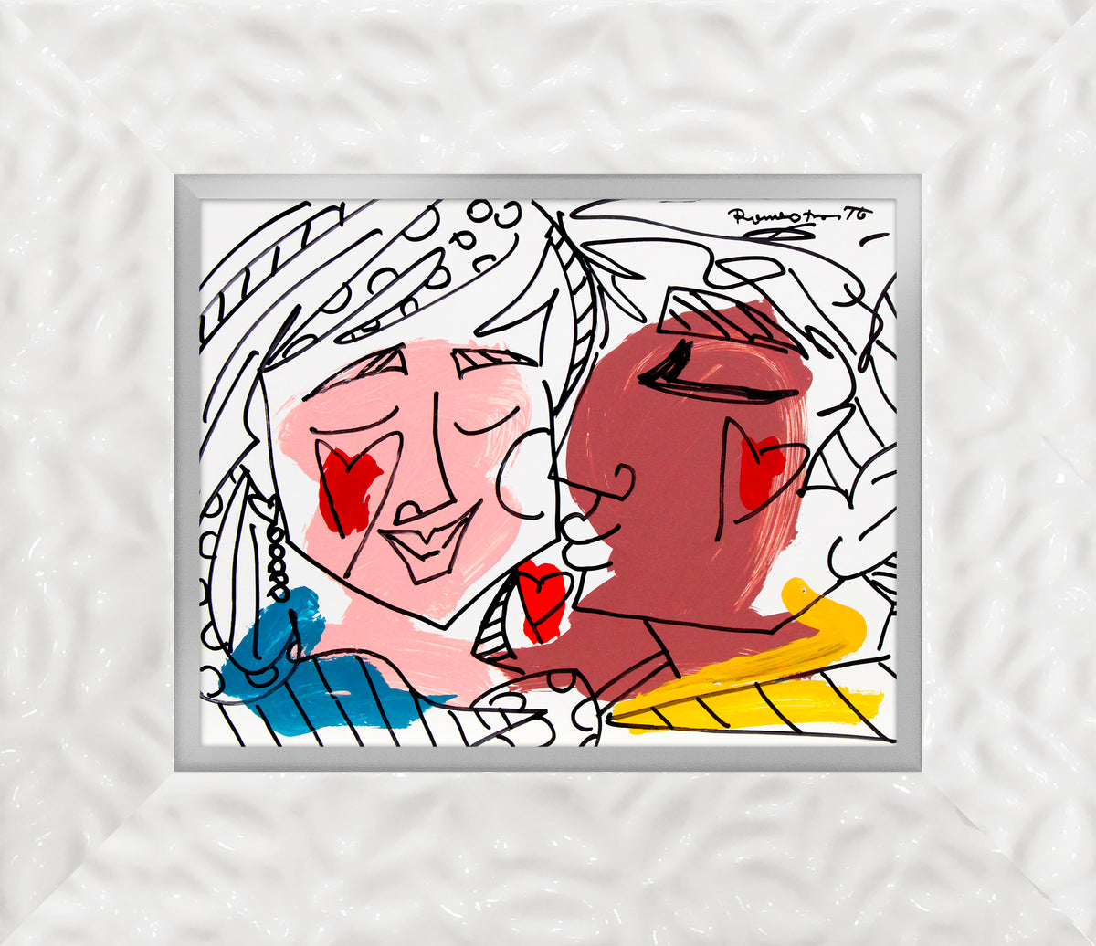Romero Britto love collection original drawing  colorful pop art design