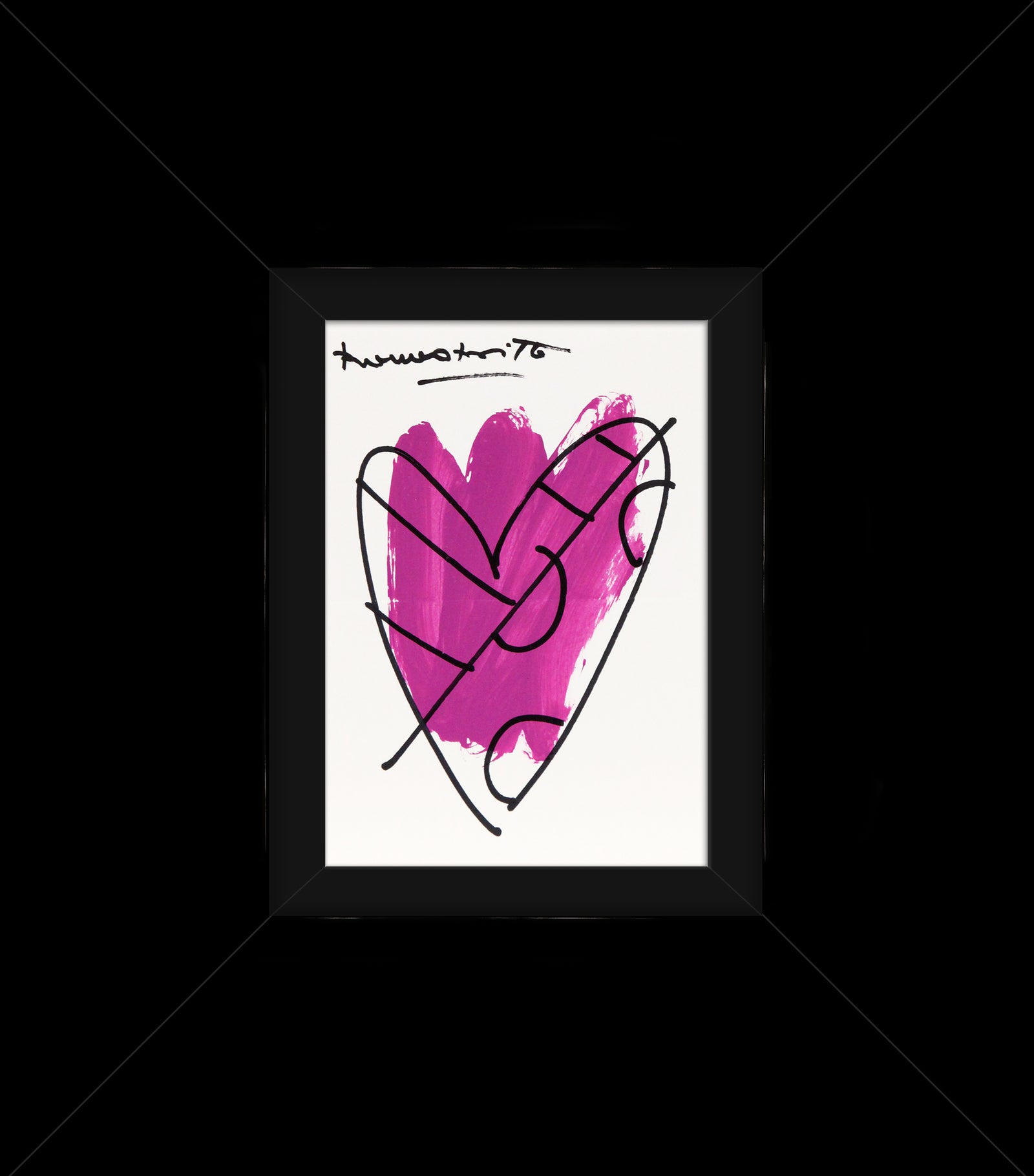 Romero Britto thomas heartbeat collection original drawing  colorful pop art design