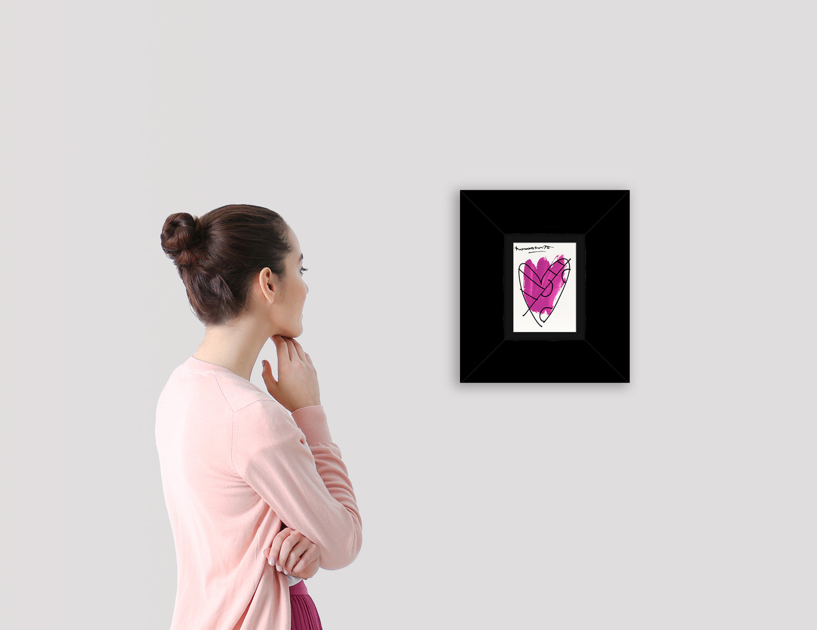 modern pop art thomas heartbeat collection original drawing  vibrant home decor