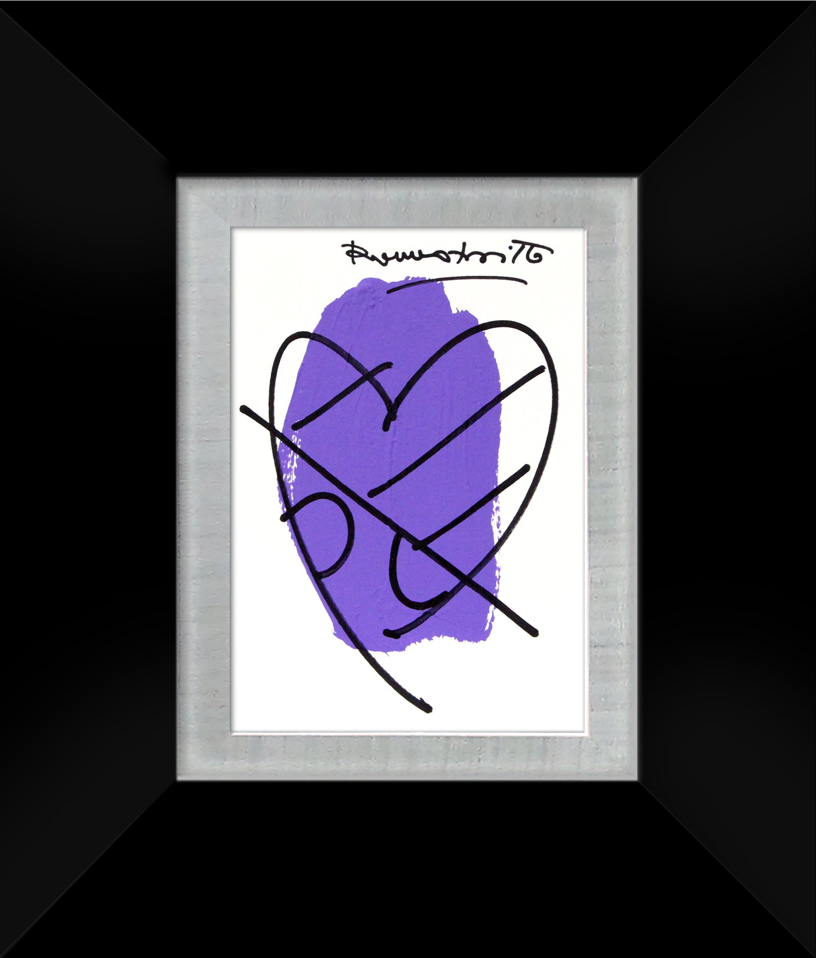 Romero Britto thomas heartbeat collection original drawing  colorful pop art design