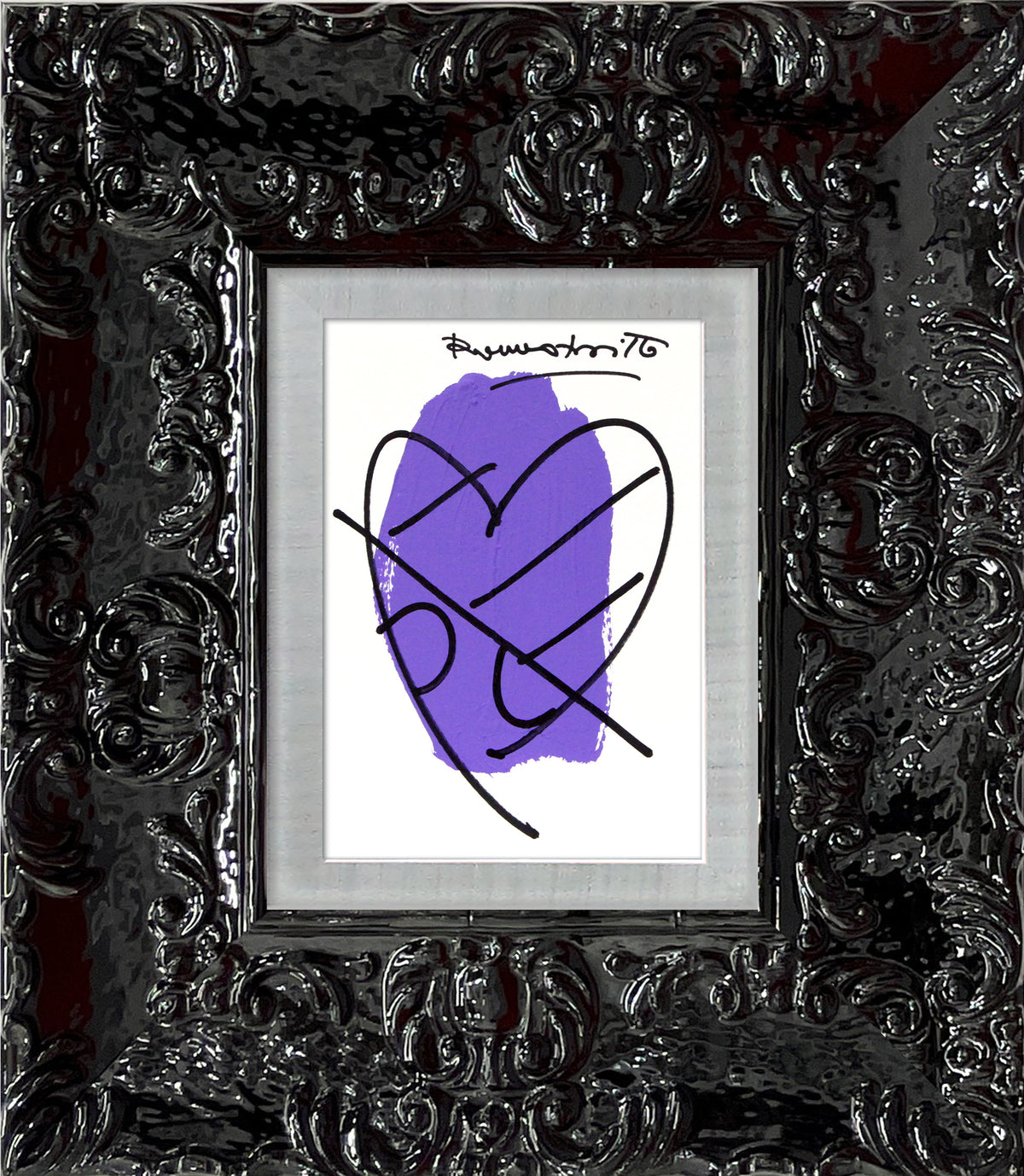 Romero Britto thomas heartbeat collection original drawing  contemporary pop art piece