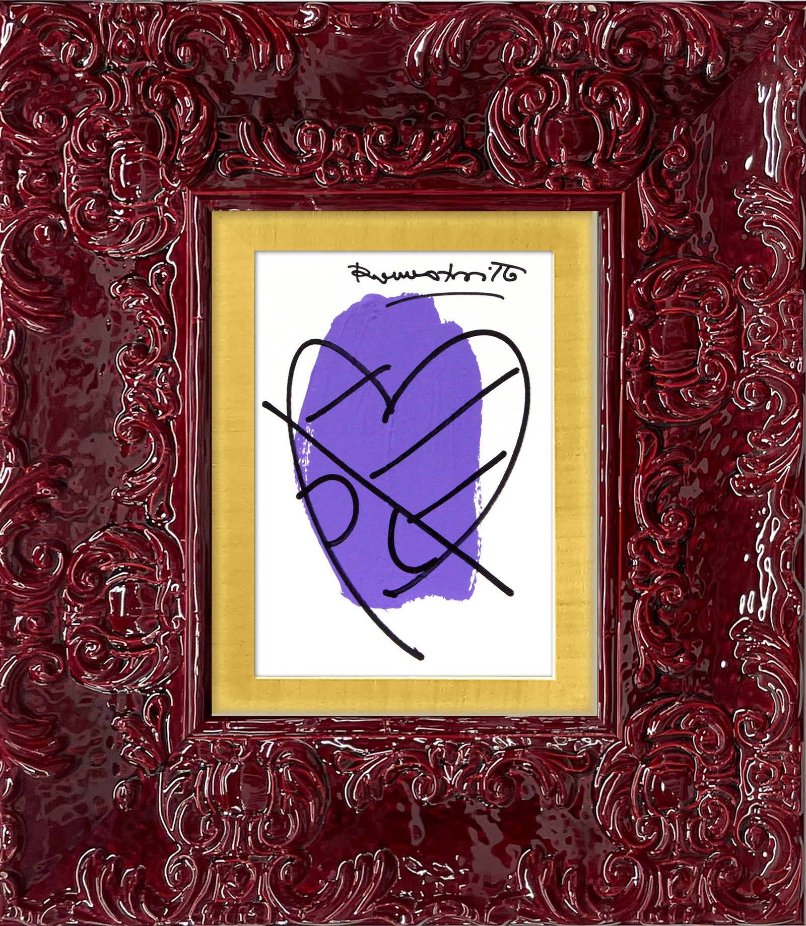 modern pop art thomas heartbeat collection original drawing  vibrant home decor