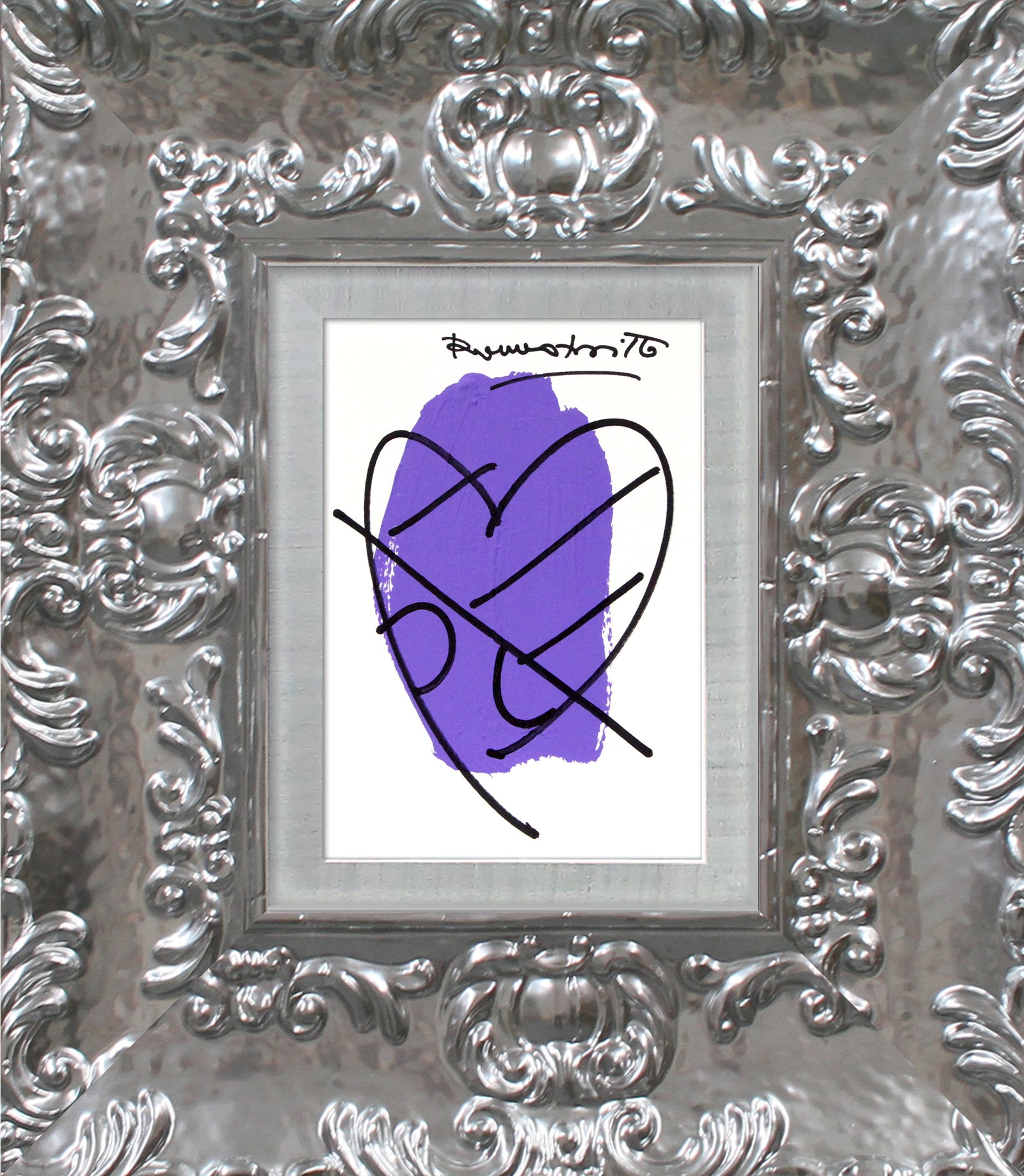 Romero Britto thomas heartbeat collection original drawing  colorful pop art design