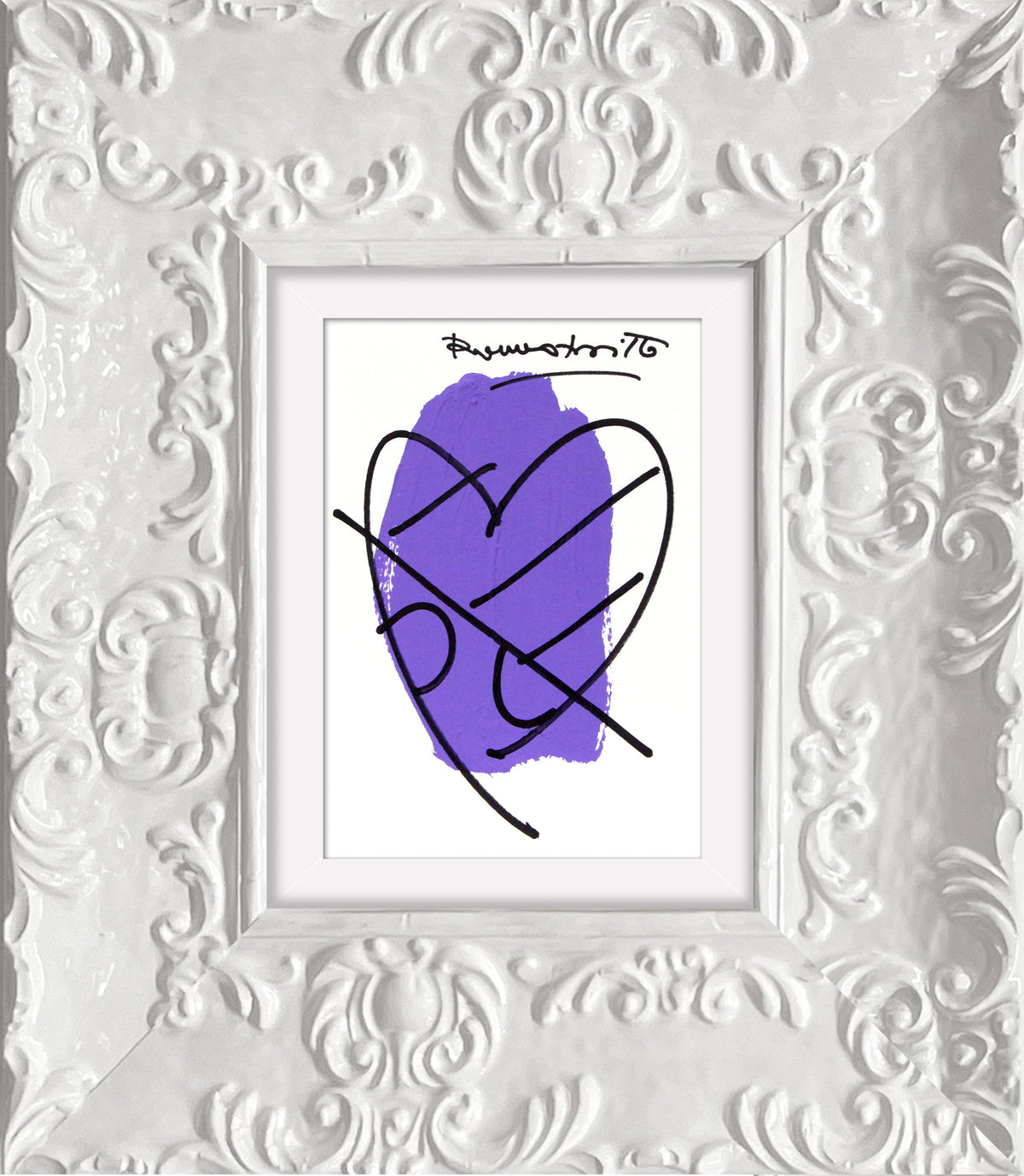 modern pop art thomas heartbeat collection original drawing  vibrant home decor
