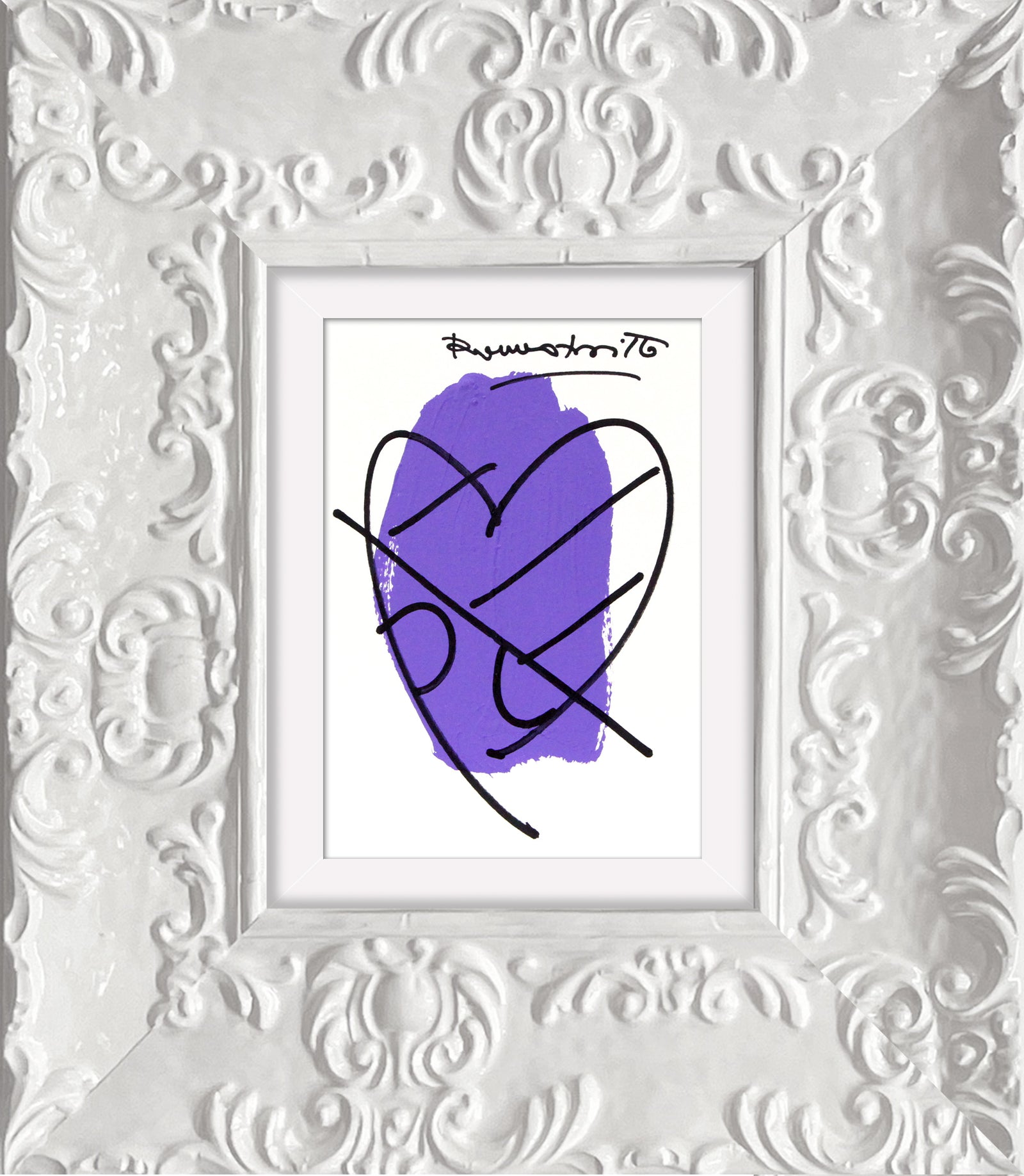modern pop art thomas heartbeat collection original drawing  vibrant home decor