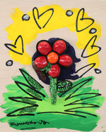 RED FLOWER (ASSEMBLAGE) - Original Object Art