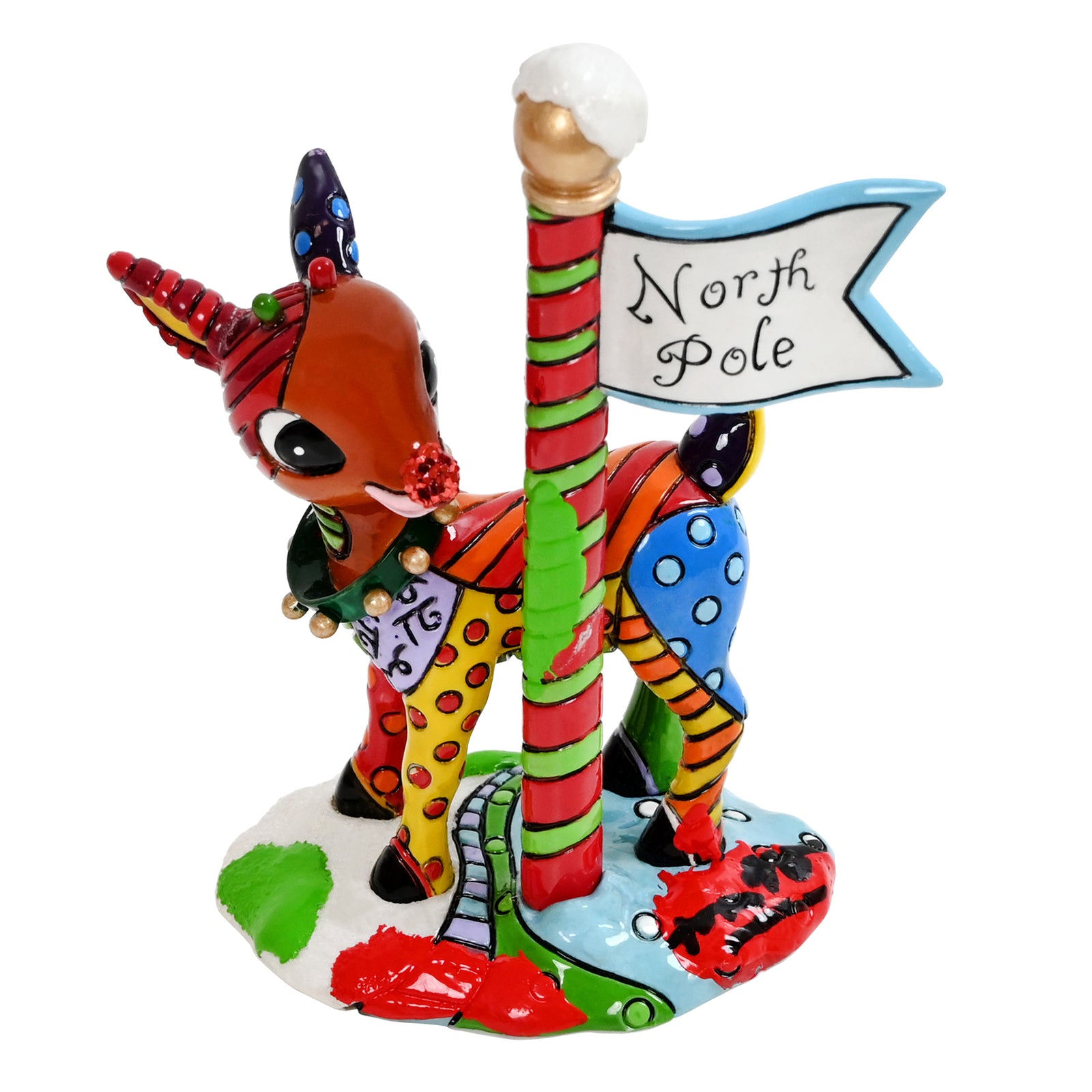 Rudolph - Disney By Britto - Original Touch Of Gold Sculpture