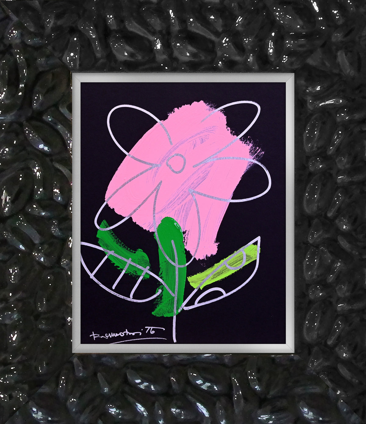 thomas collection flower original drawing  colorful decorative collectible gift idea