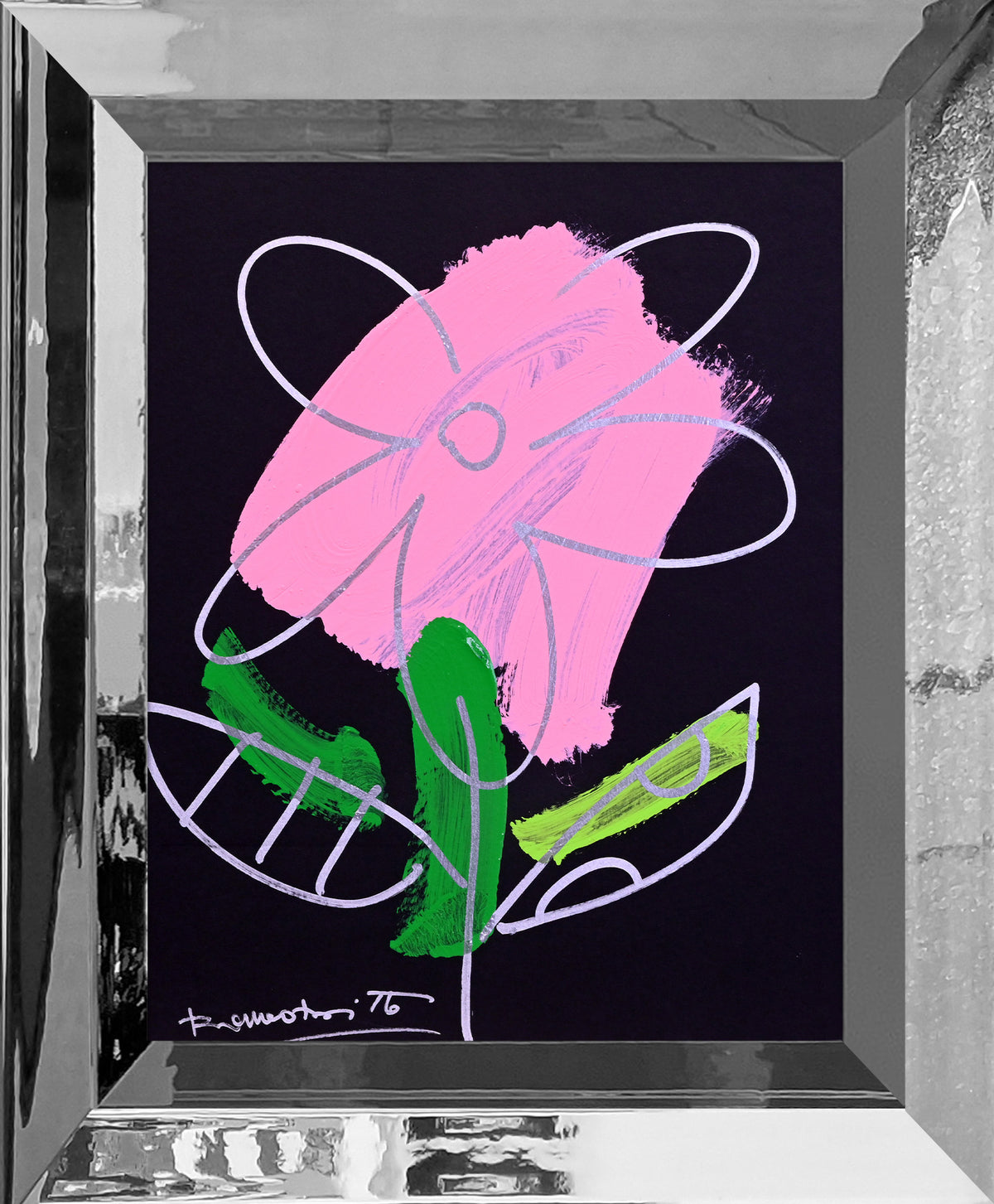 thomas collection flower original drawing  artistic colorful design collectible