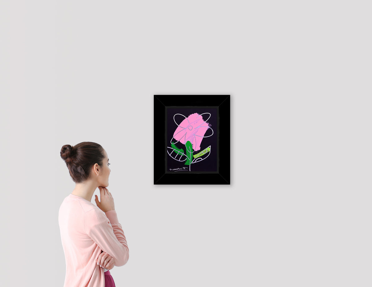 thomas collection flower original drawing  artistic colorful design collectible