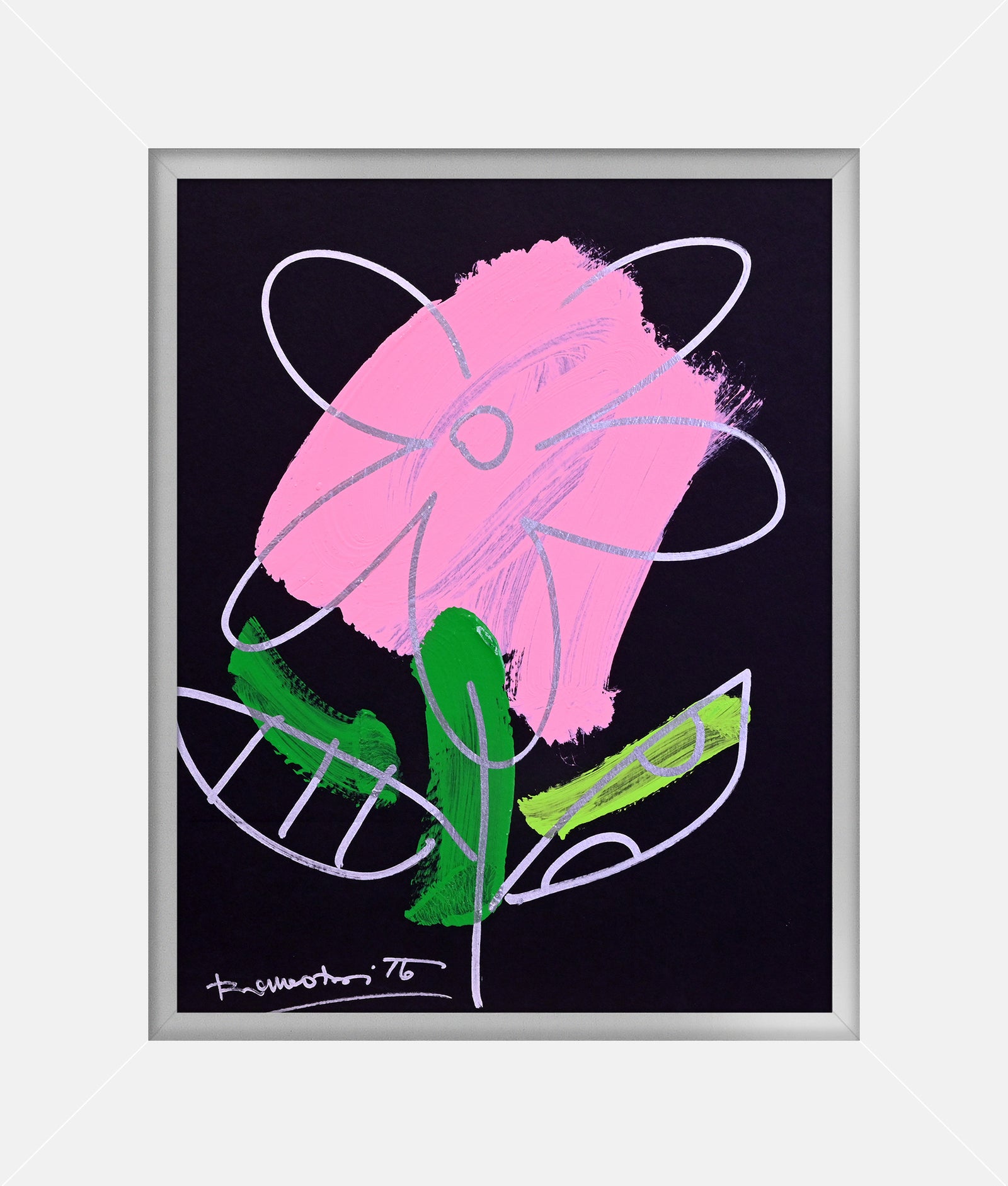 thomas collection flower original drawing  colorful decorative collectible gift idea