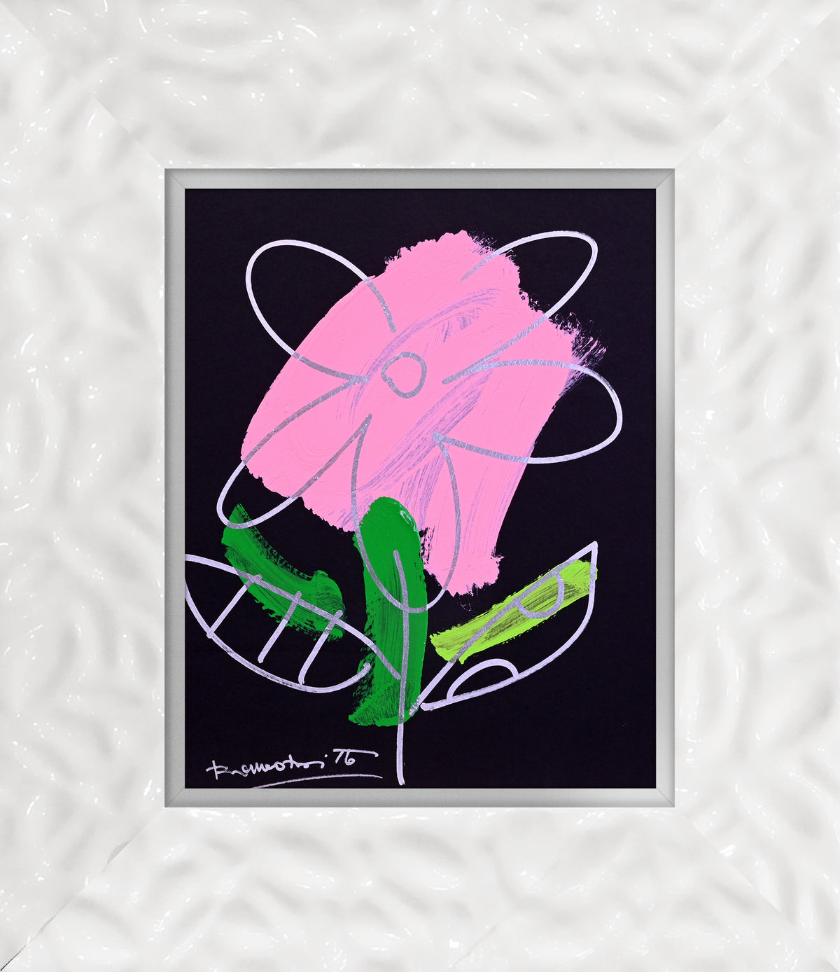 thomas collection flower original drawing  colorful decorative collectible gift idea