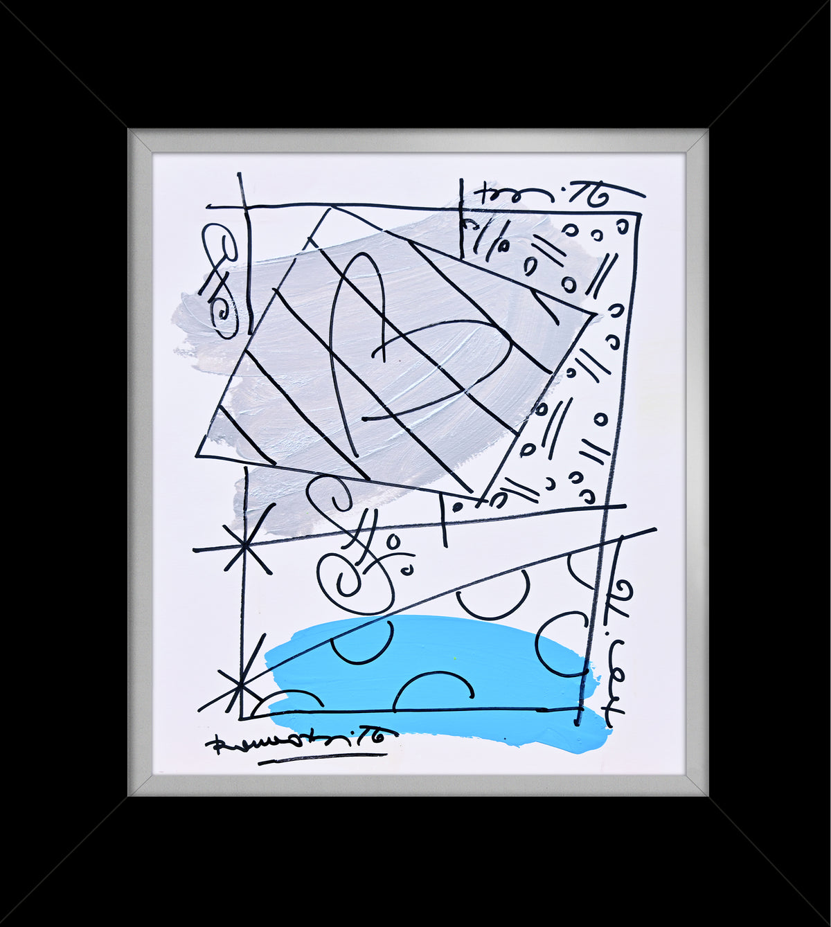 Romero Britto thomas collection abstract original drawing  colorful pop art design