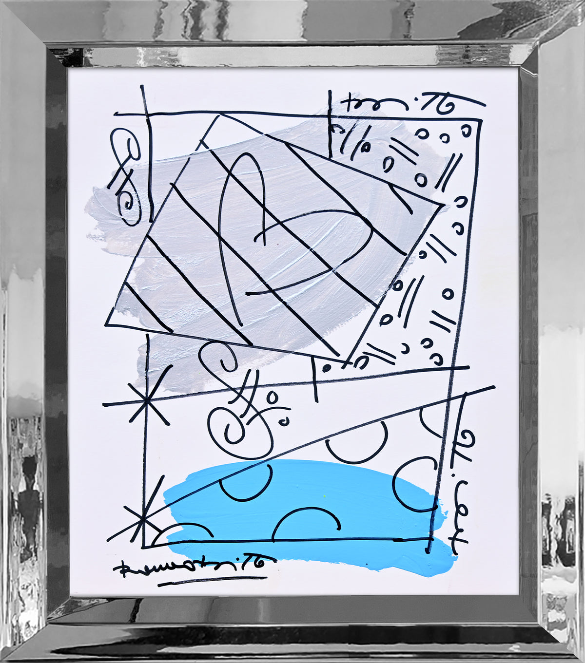 Romero Britto thomas collection abstract original drawing  colorful pop art design