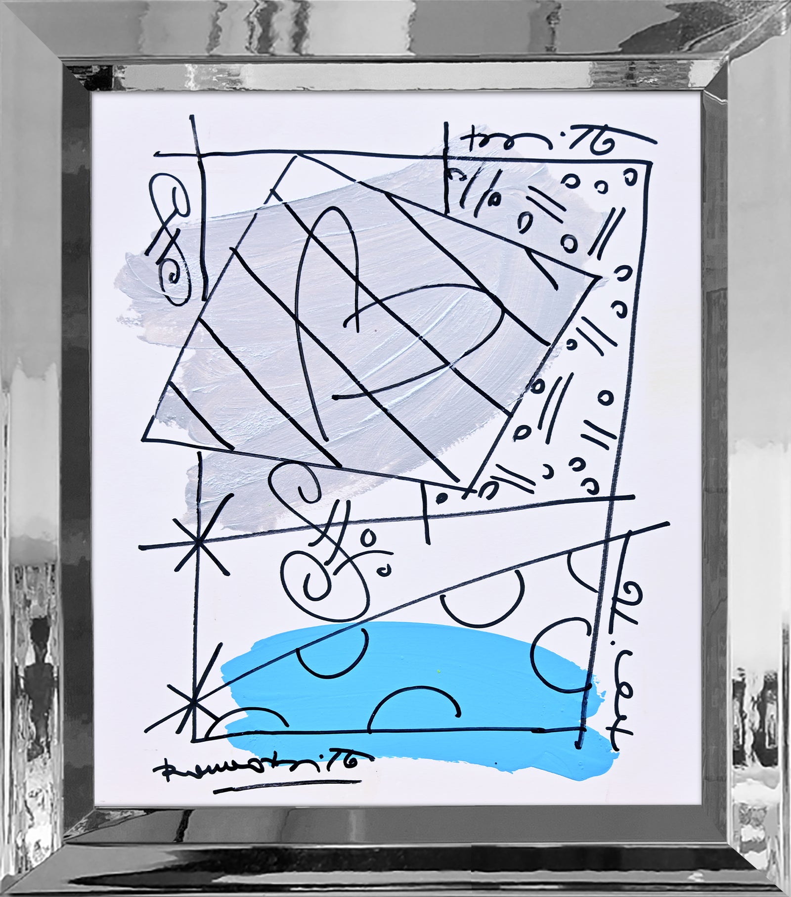 Romero Britto thomas collection abstract original drawing  colorful pop art design
