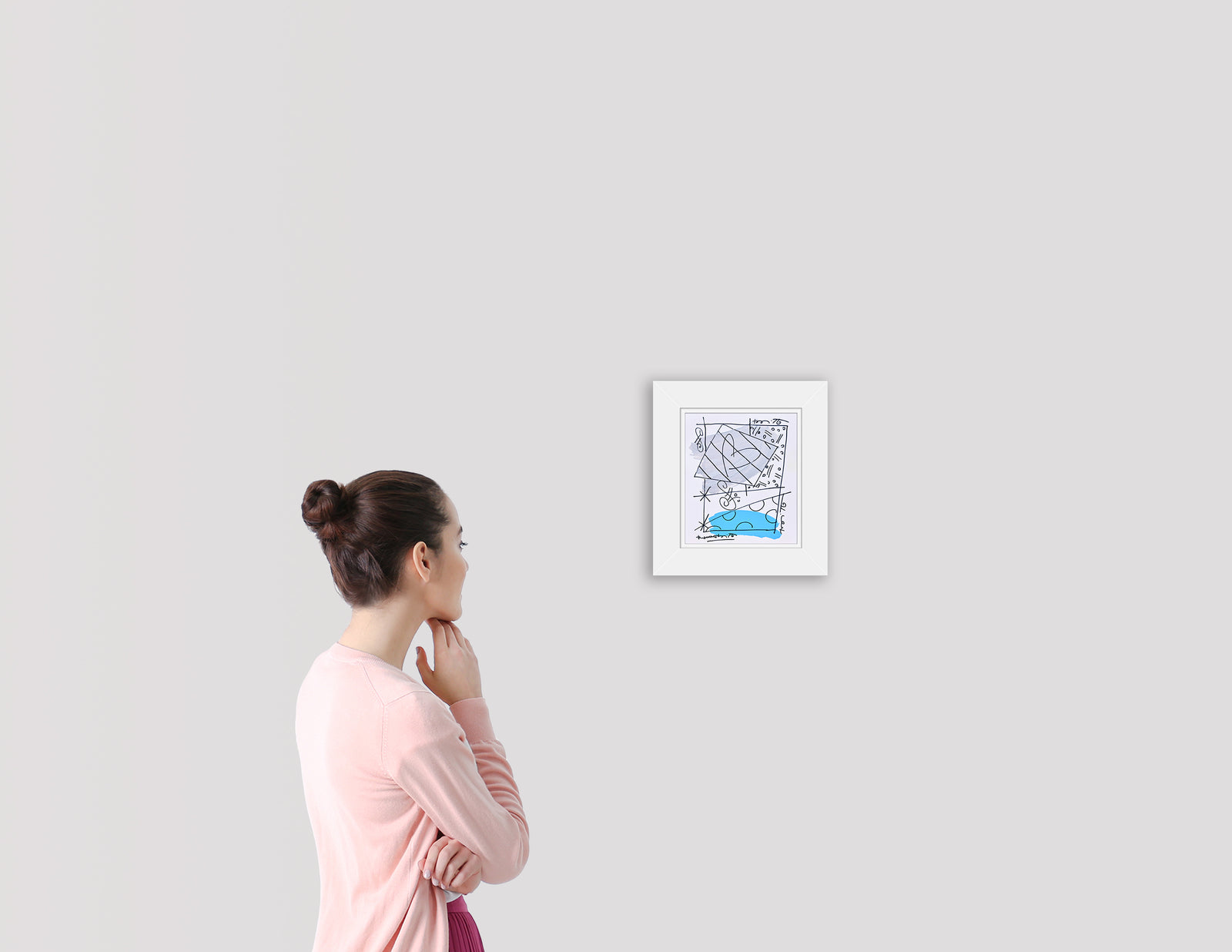 thomas collection abstract original drawing  artistic colorful design collectible
