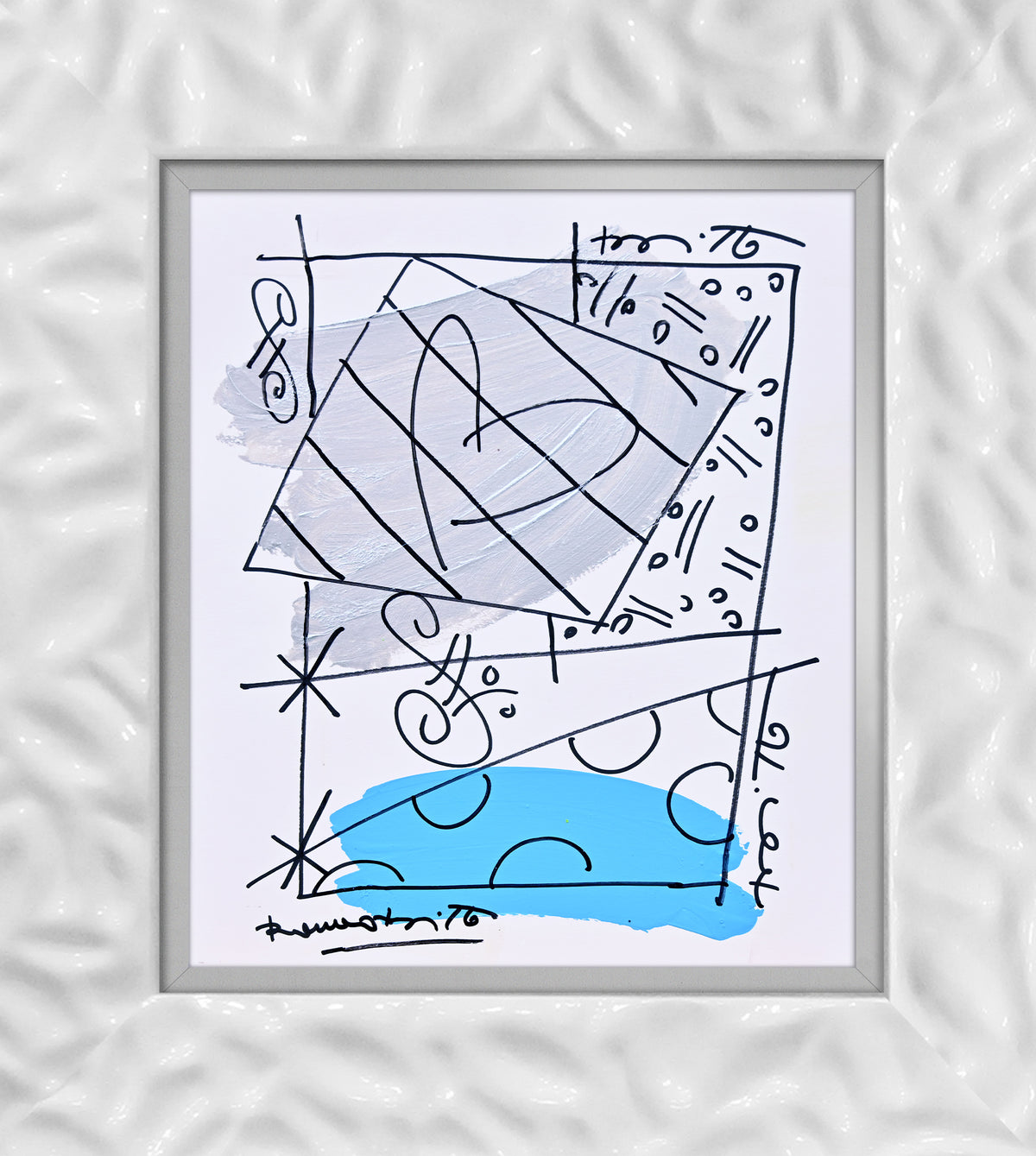 thomas collection abstract original drawing  colorful decorative collectible gift idea