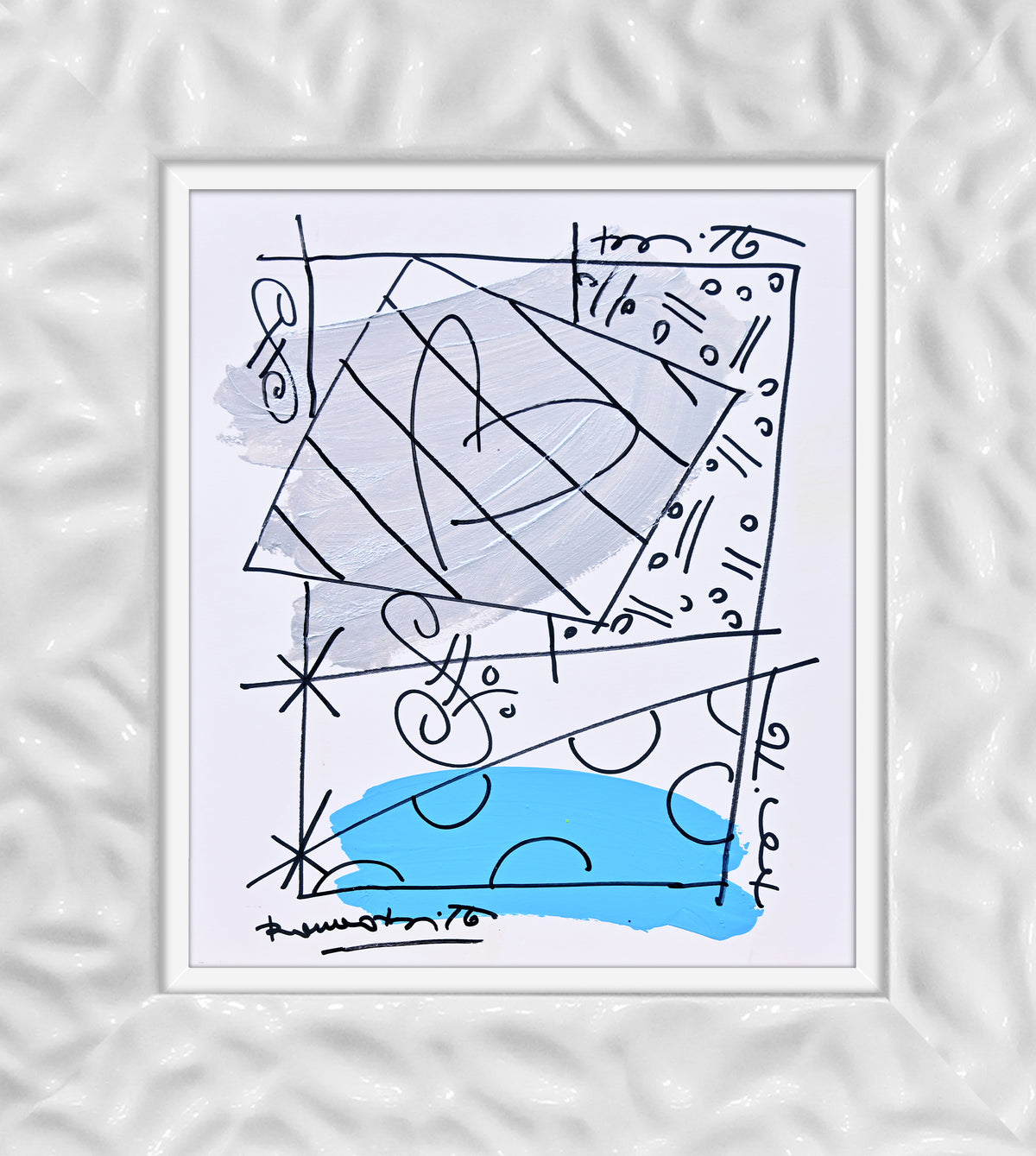 modern pop art thomas collection abstract original drawing  vibrant home decor