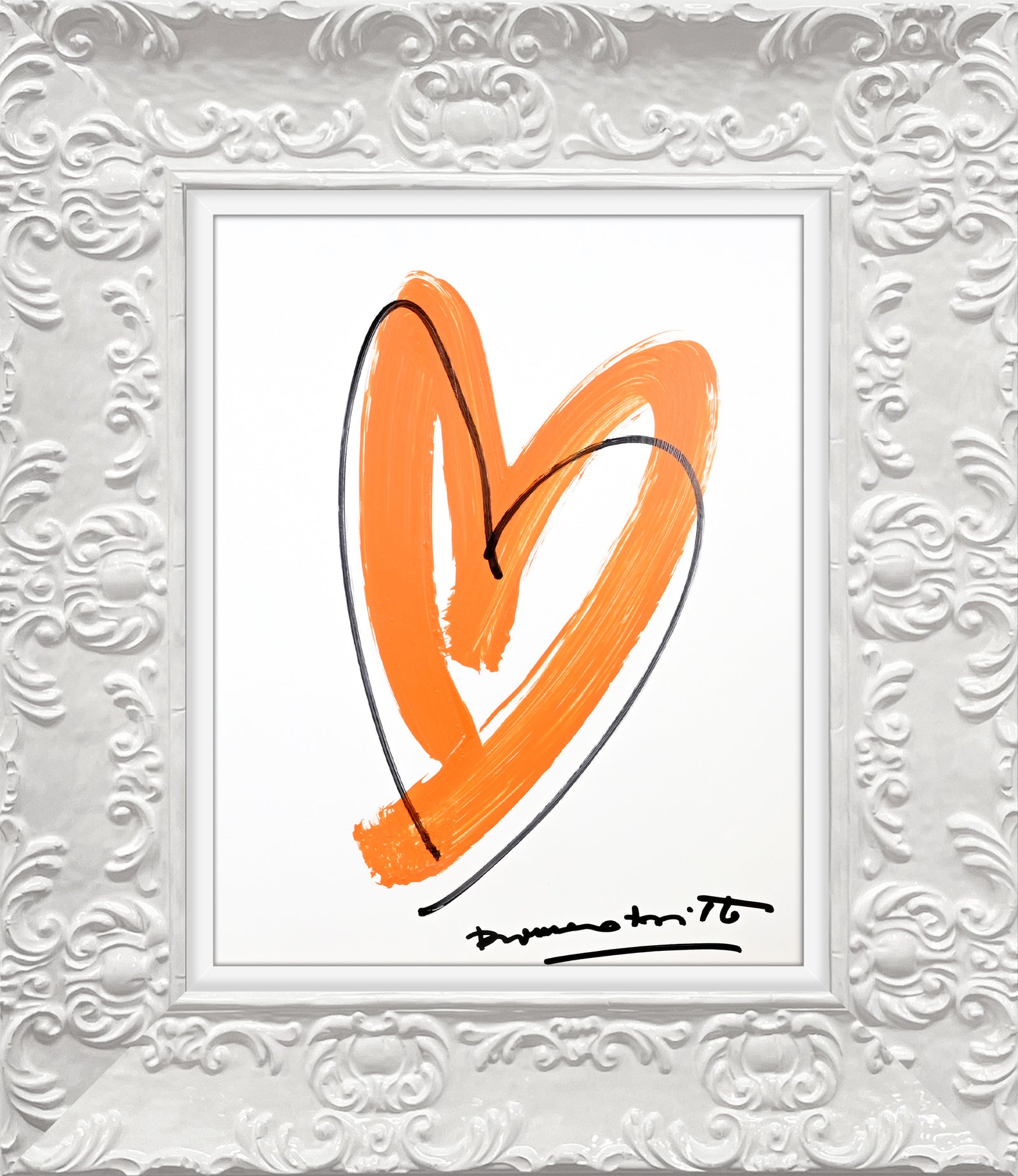 Romero Britto thomas heartbeat collection original drawing  colorful pop art design