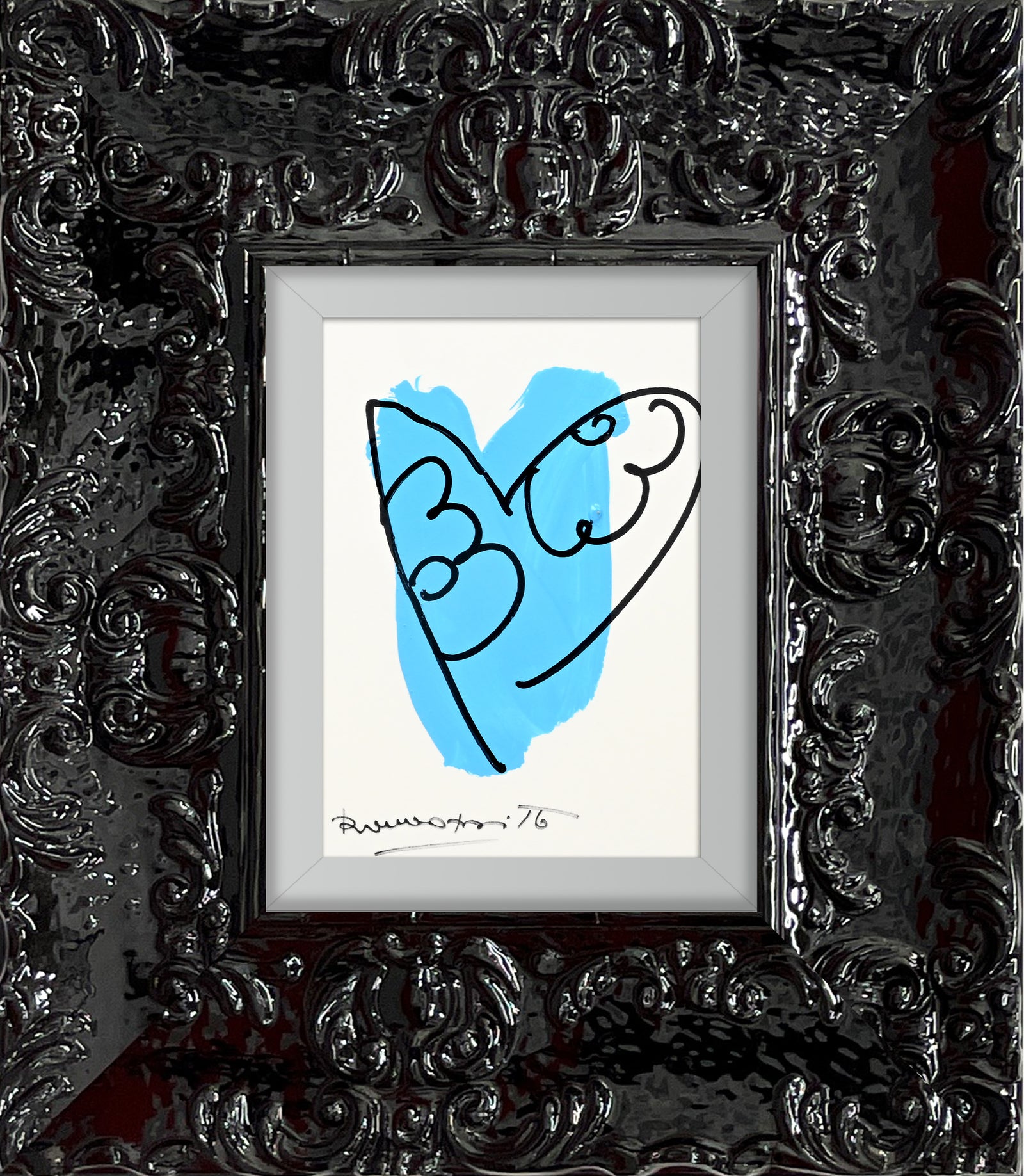 modern pop art thomas heartbeat collection original drawing  vibrant home decor