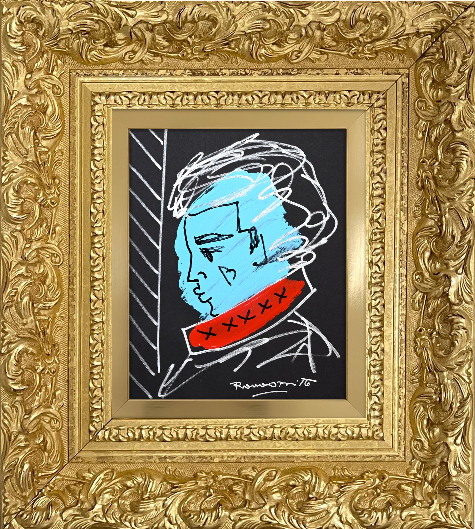 love collection man original drawing  colorful decorative collectible gift idea