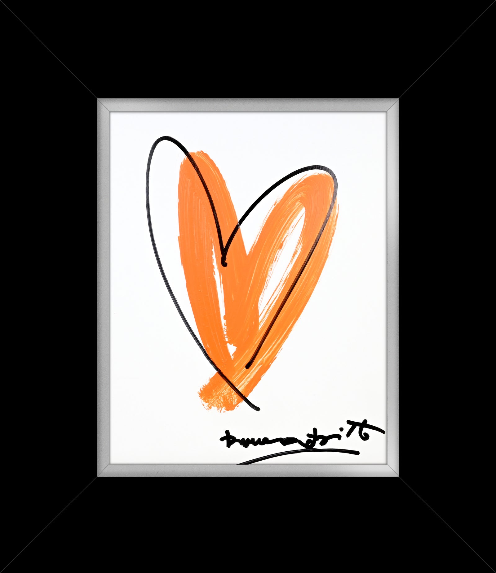 Romero Britto thomas heartbeat collection original drawing  colorful pop art design