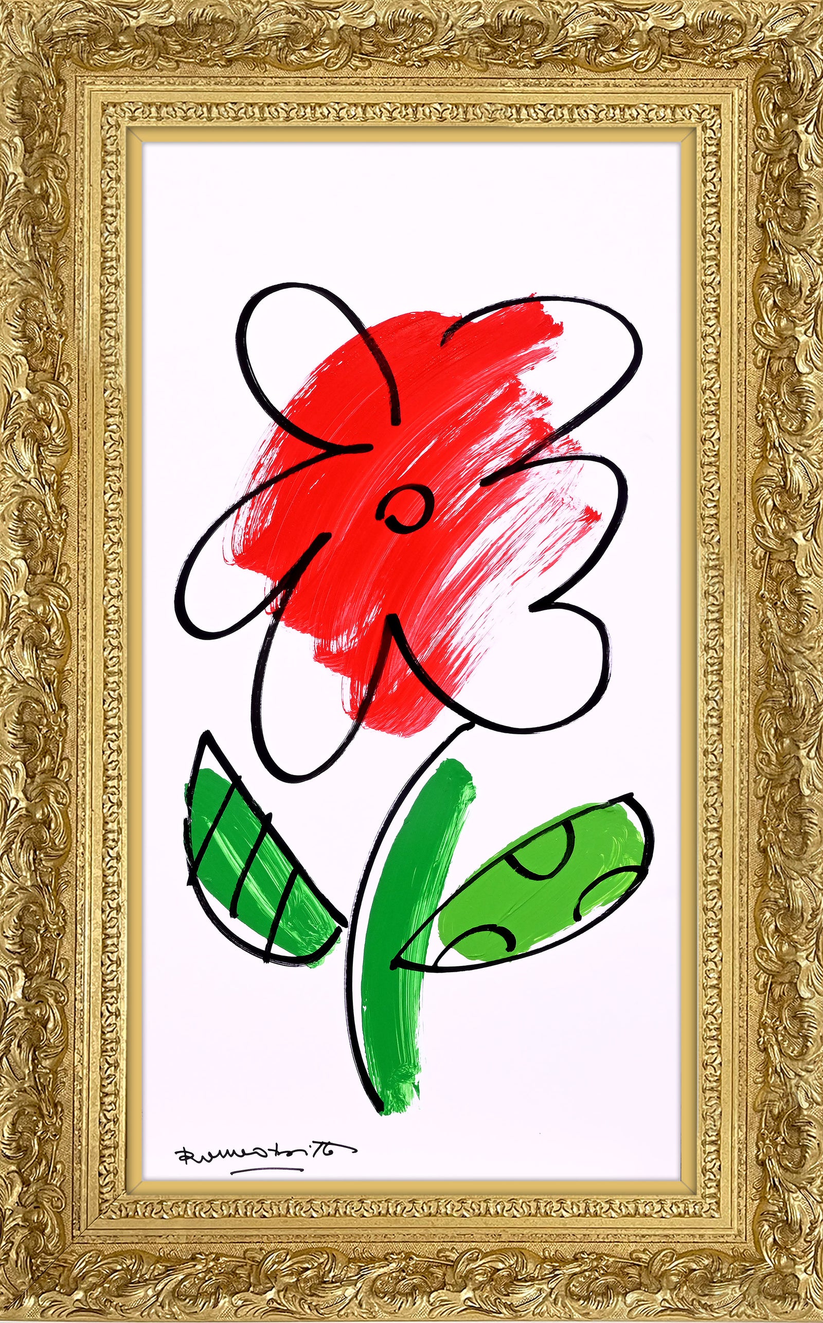 thomas flowers original drawing  colorful decorative collectible gift idea