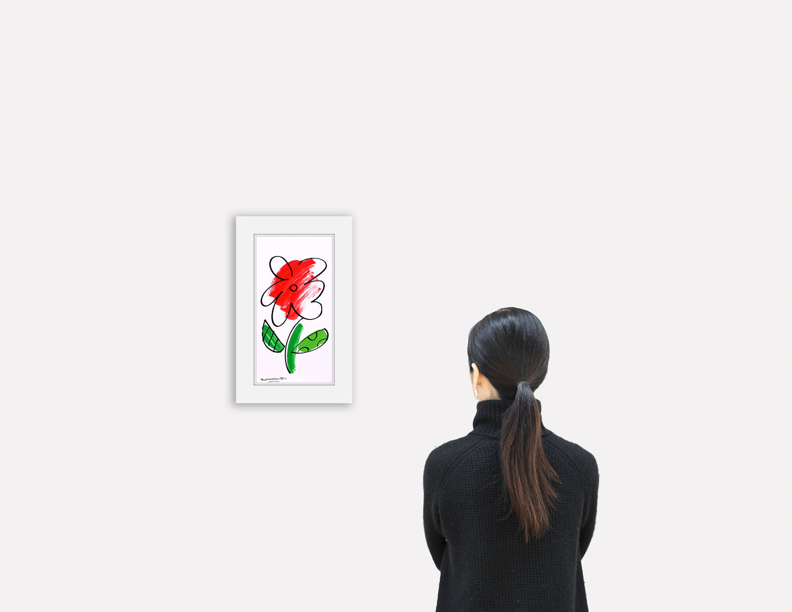 thomas flowers original drawing  artistic colorful design collectible