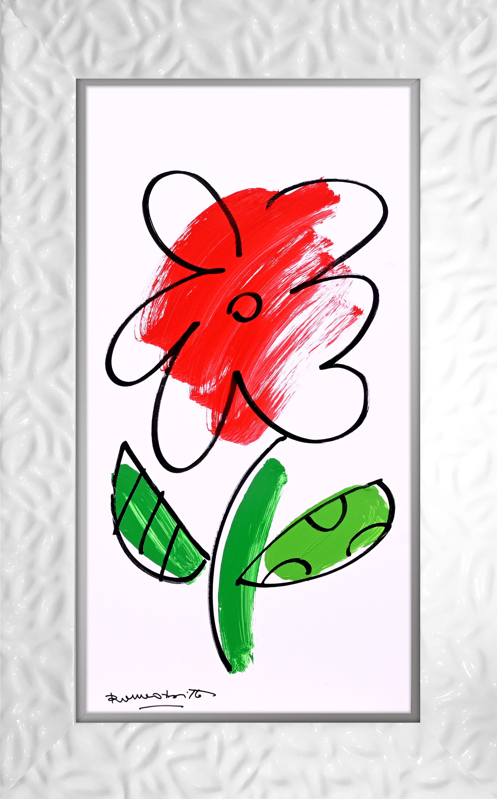 thomas flowers original drawing  colorful decorative collectible gift idea
