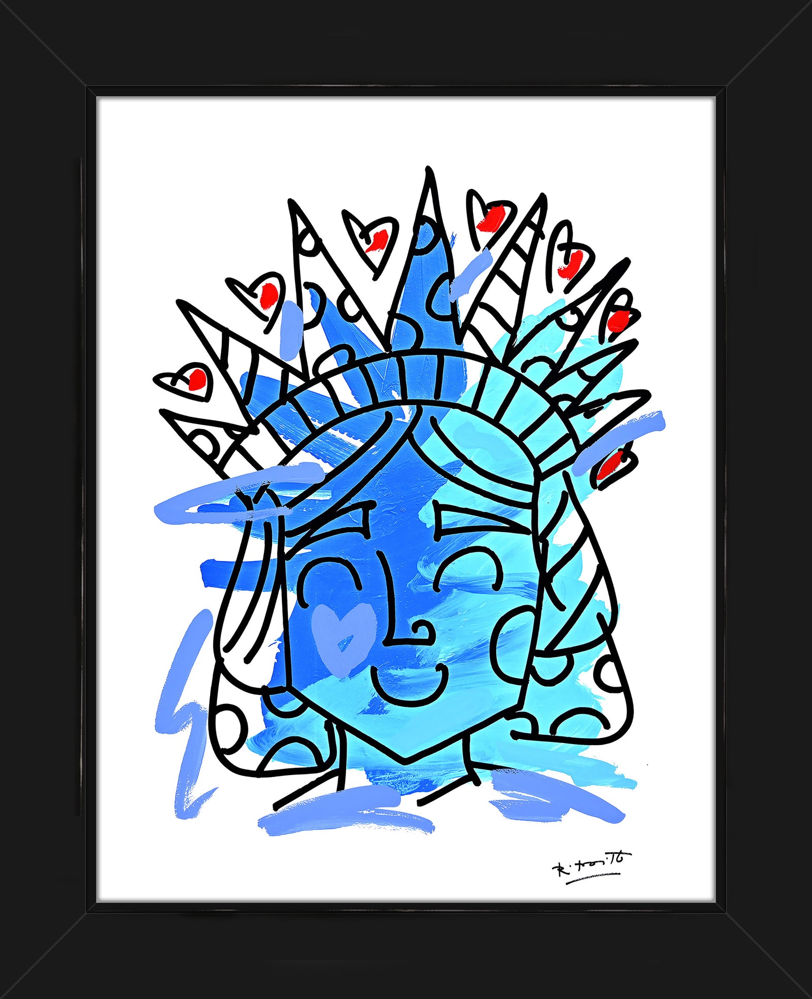 Lady Liberty - Mixed Media Original