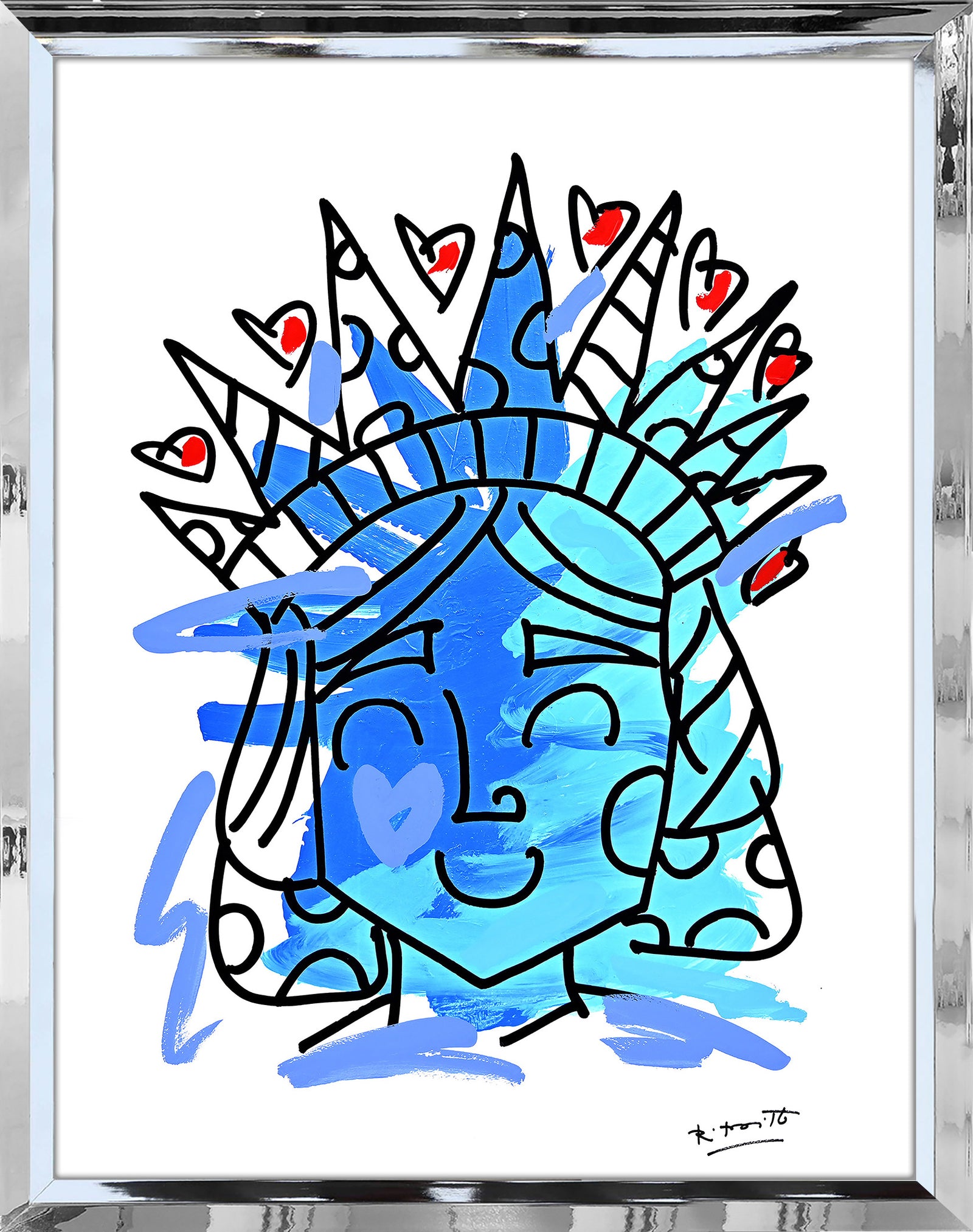 Lady Liberty - Mixed Media Original